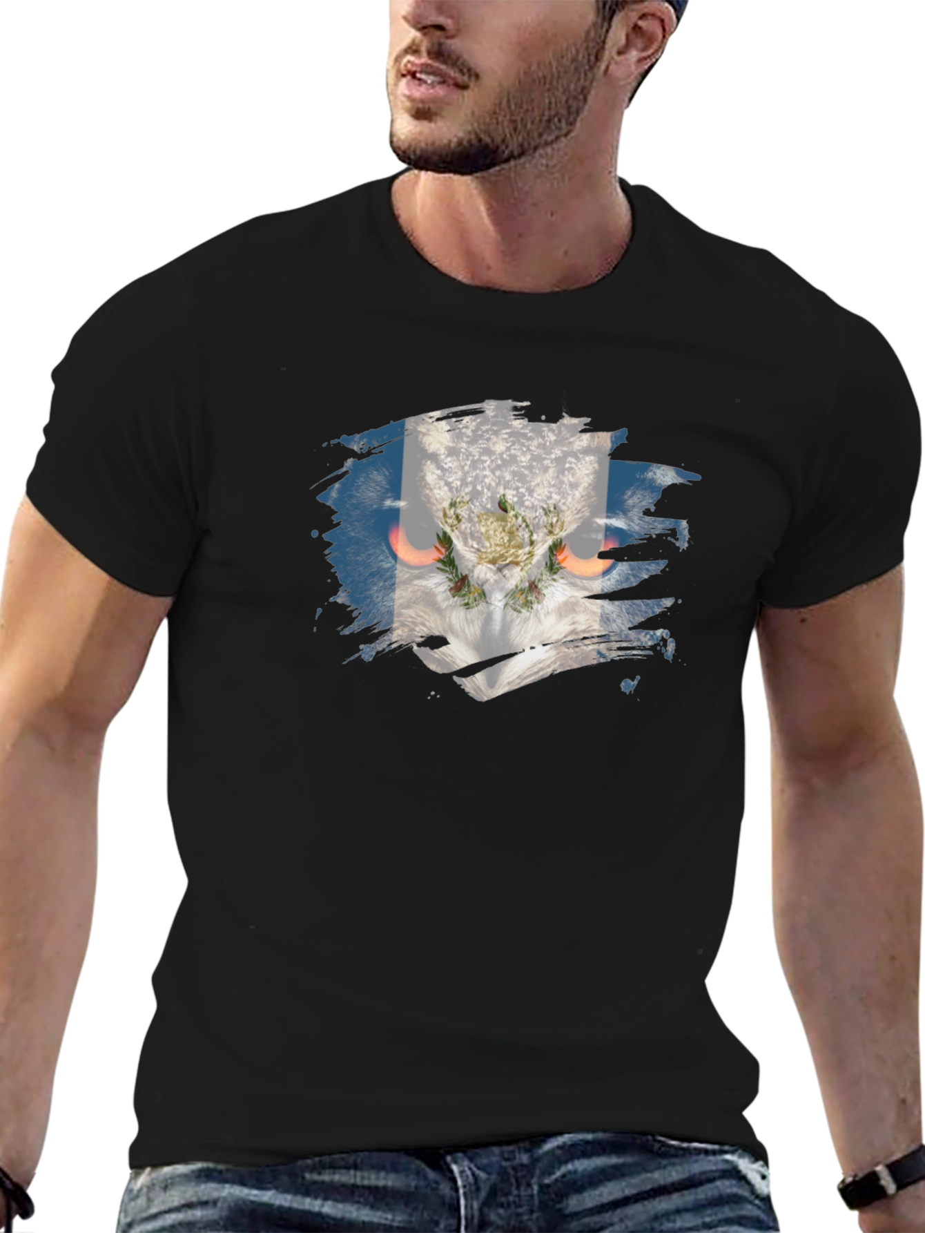 Black Owl Graphic Tee - Men's Black T-Shirt view 6