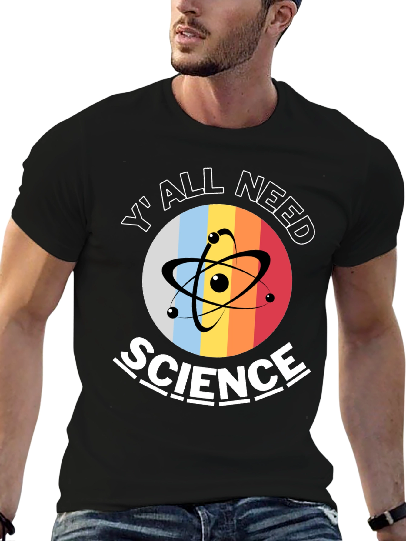 Black Y'all Need Science T-Shirt view 6
