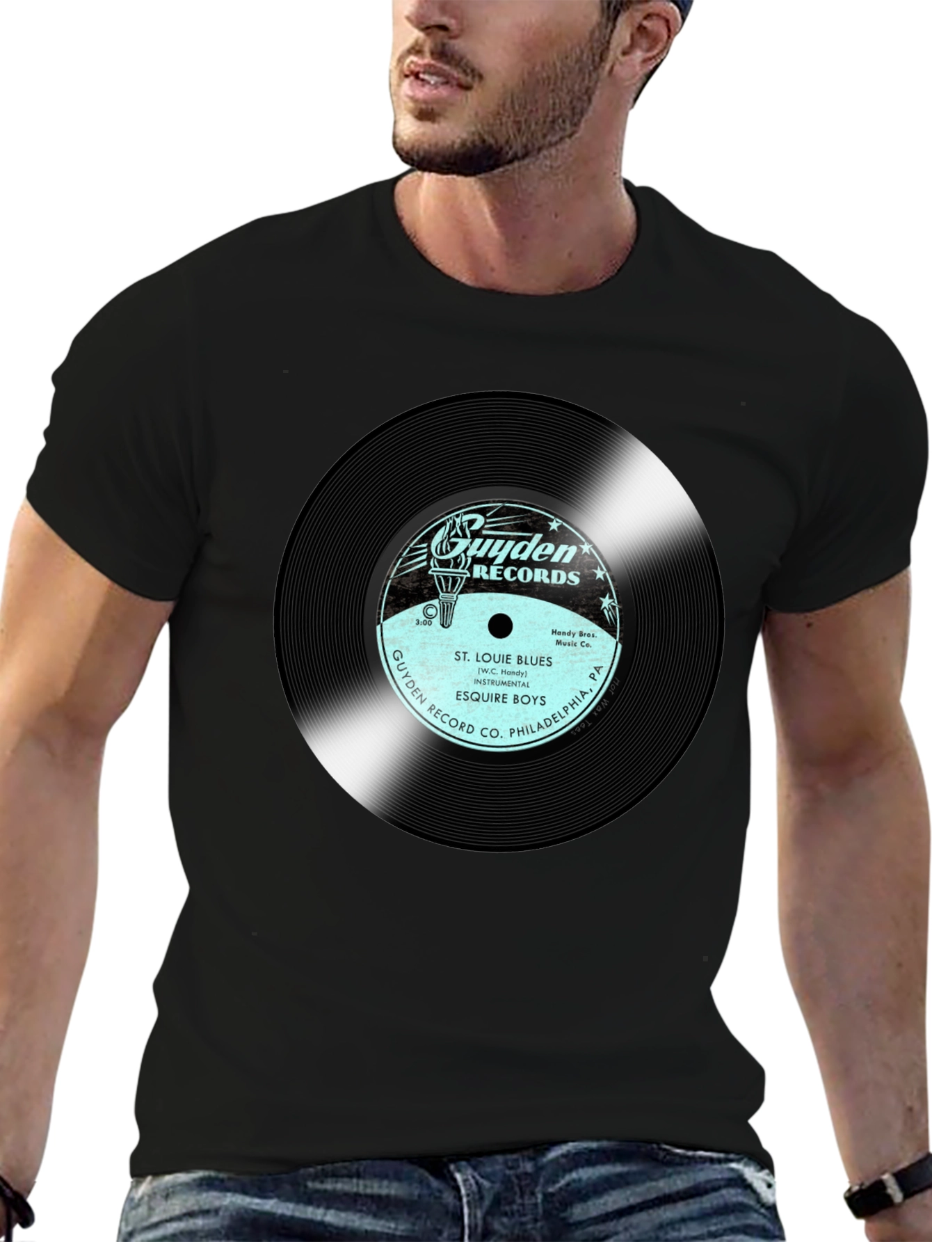 Black Guyden Records St. Louie Blues T-Shirt view 6