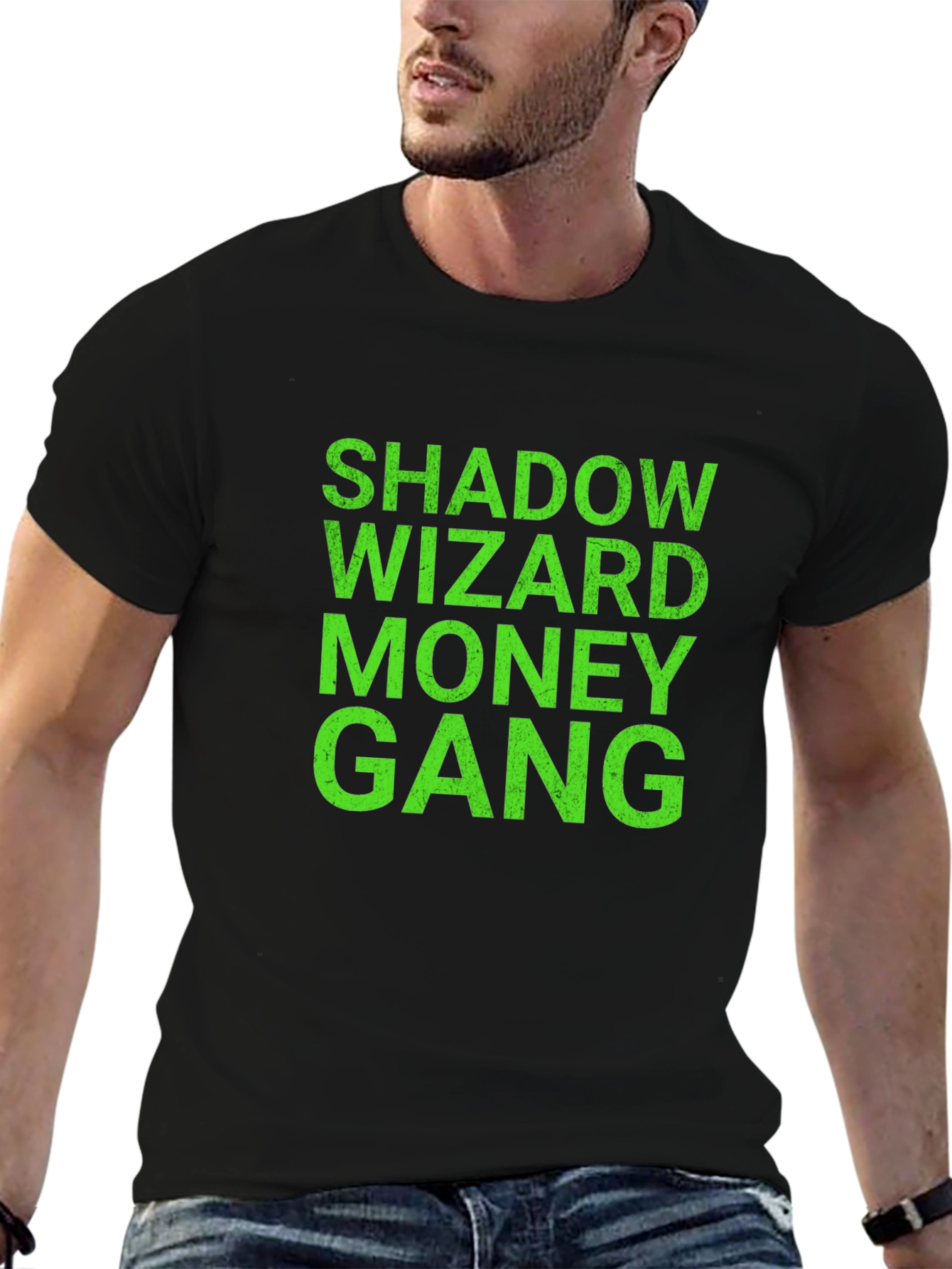 Black Shadow Wizard Money Gang Graphic Tee view 6