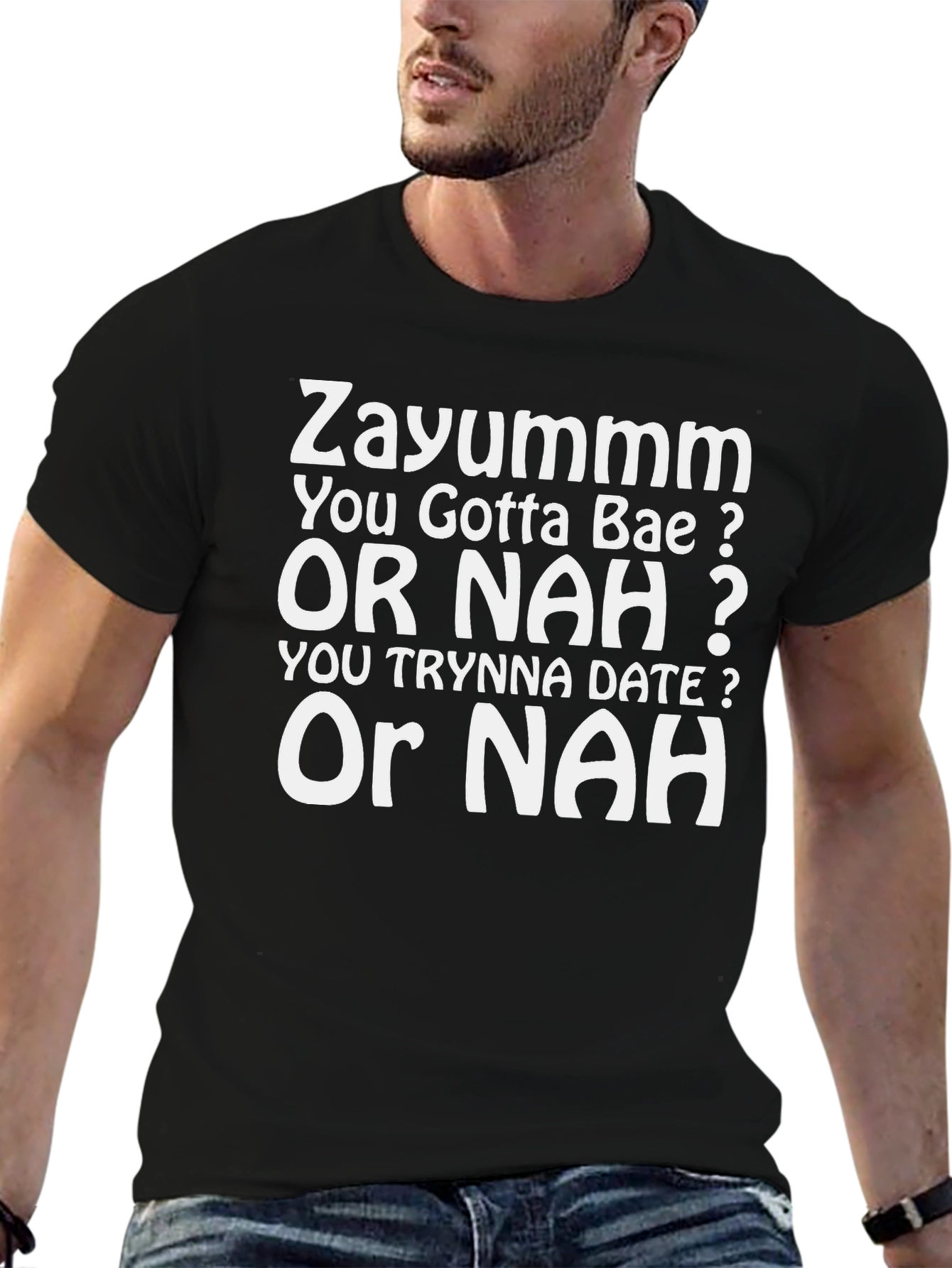 Black Zayummm Or Nah Black T-Shirt view 6