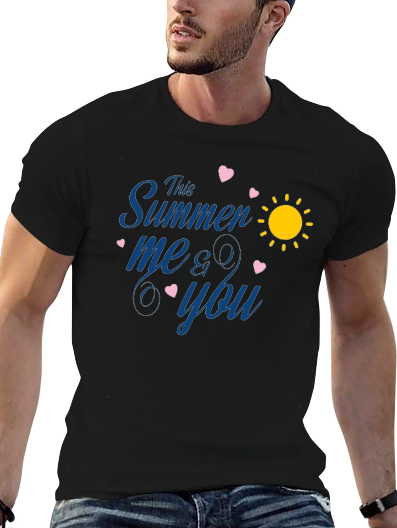 Black This Summer Me & You Black Graphic T-Shirt view 6