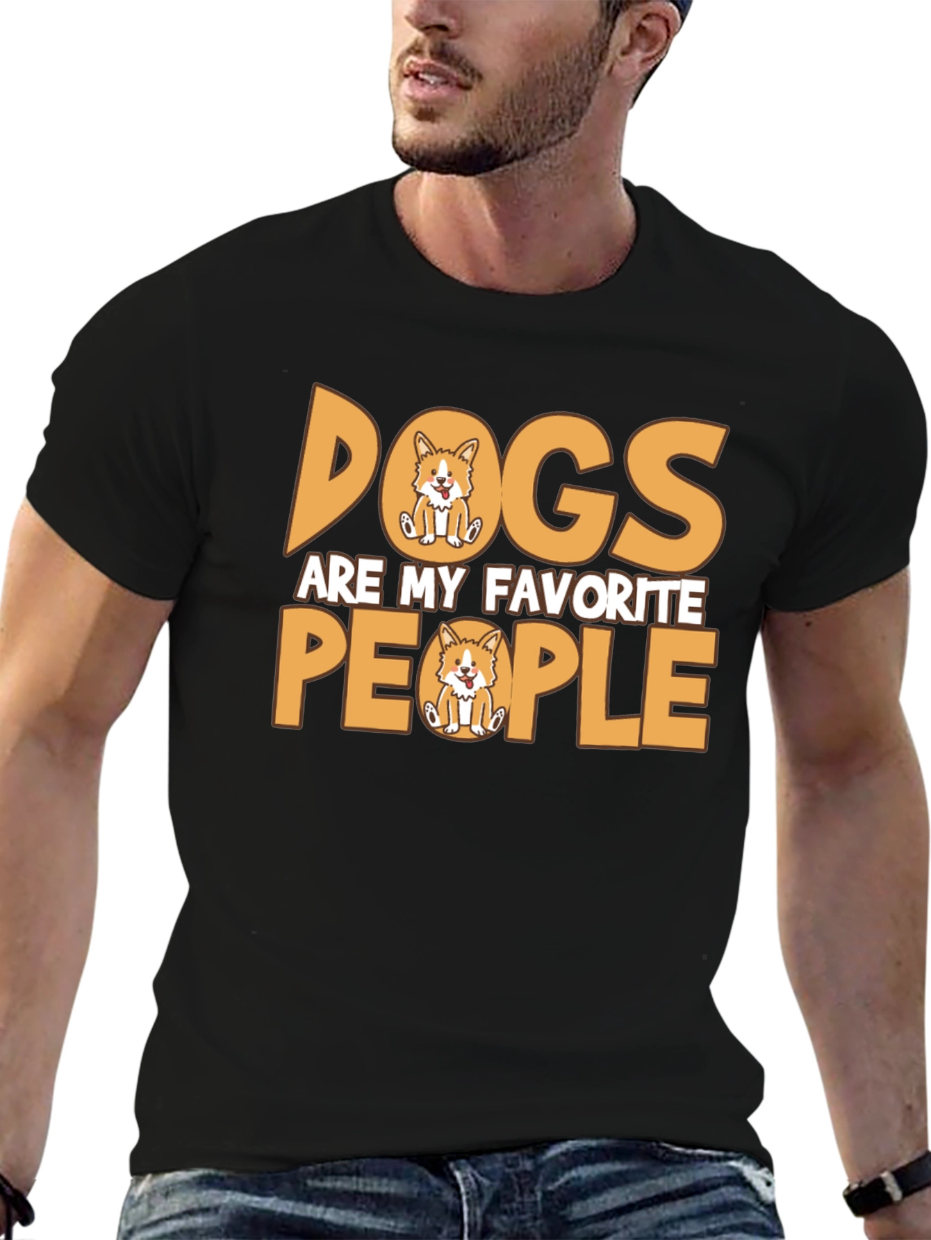 Black Dogs Are My Favorite People T-Shirt view 6