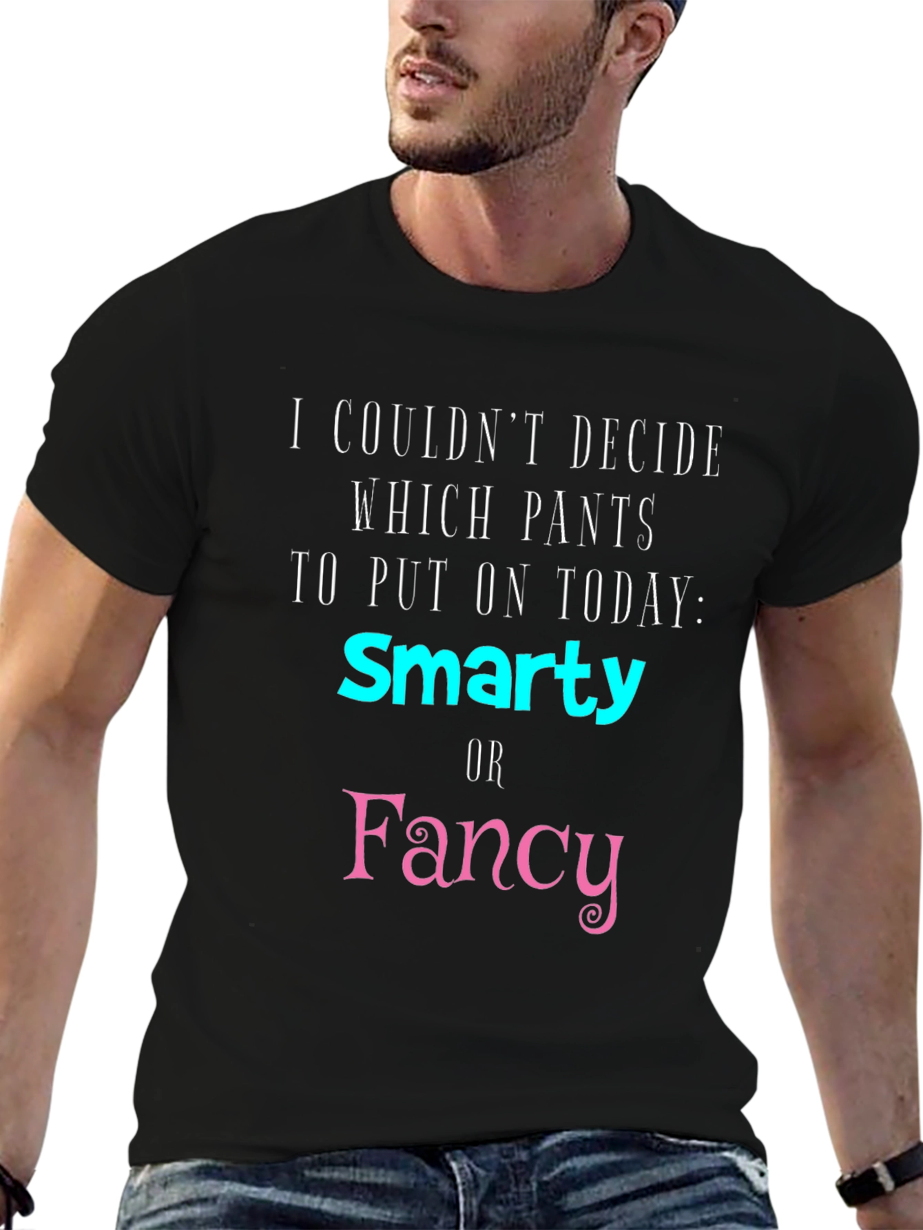 Black Smarty or Fancy Graphic T-Shirt view 6