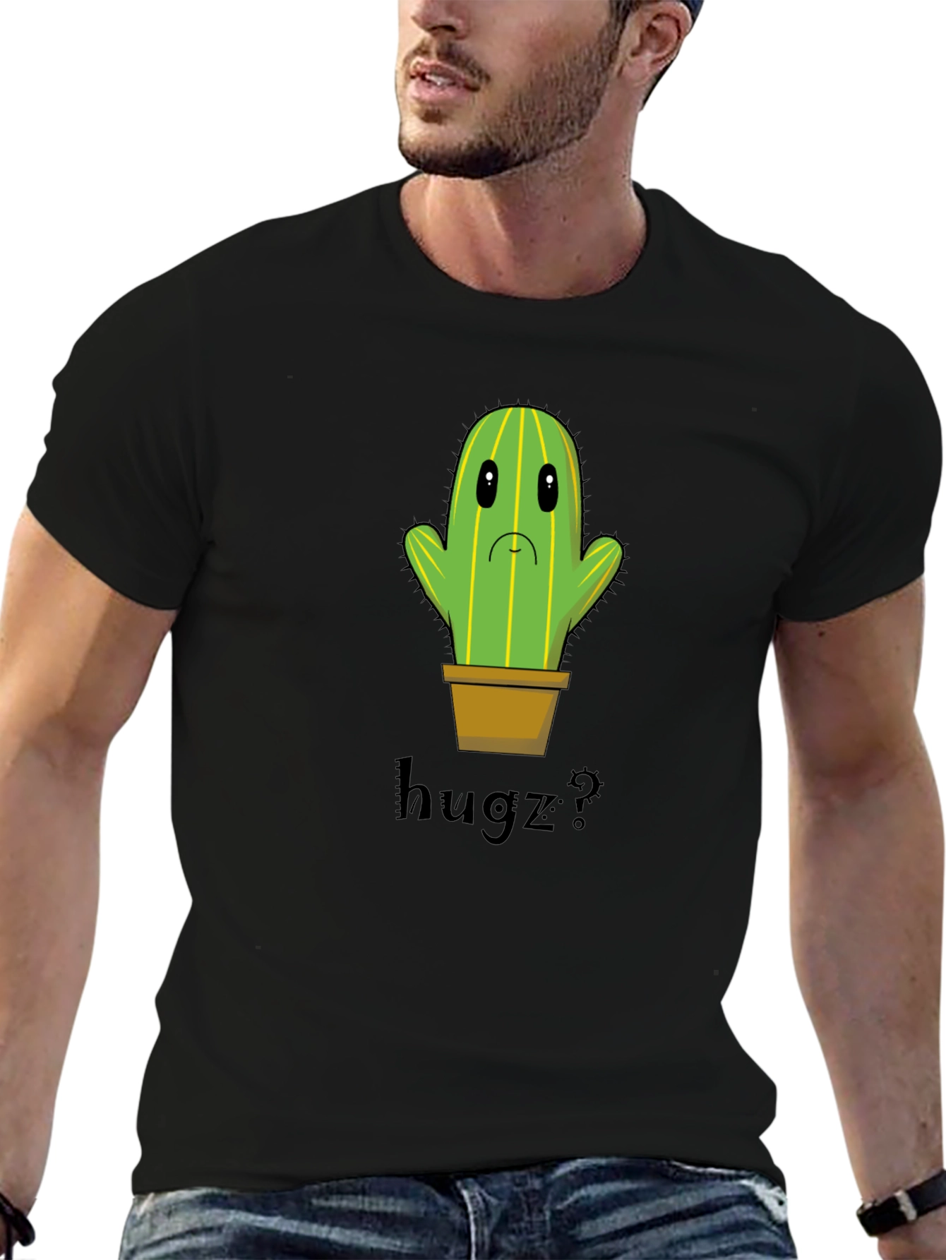 Sad Cactus Hugz? Graphic T-Shirt - 6