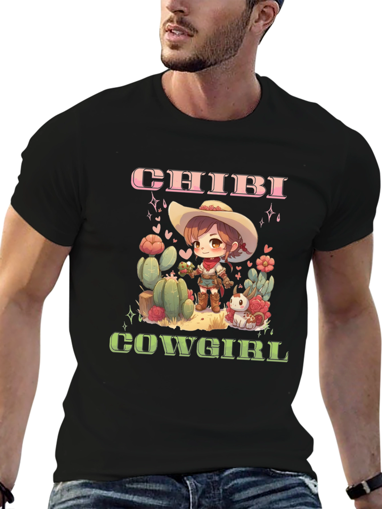 Chibi Cowgirl Graphic Tee - Western Style T-Shirt - 6