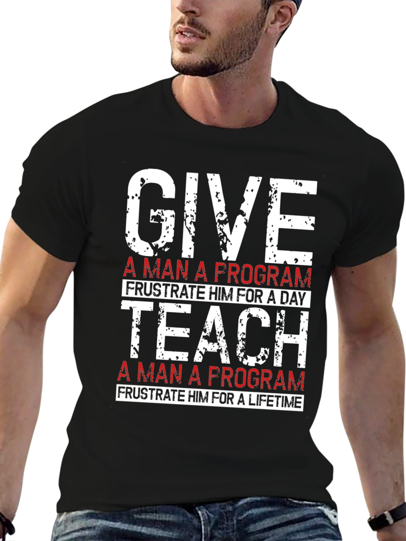 Black Give/Teach a Program T-Shirt view 6