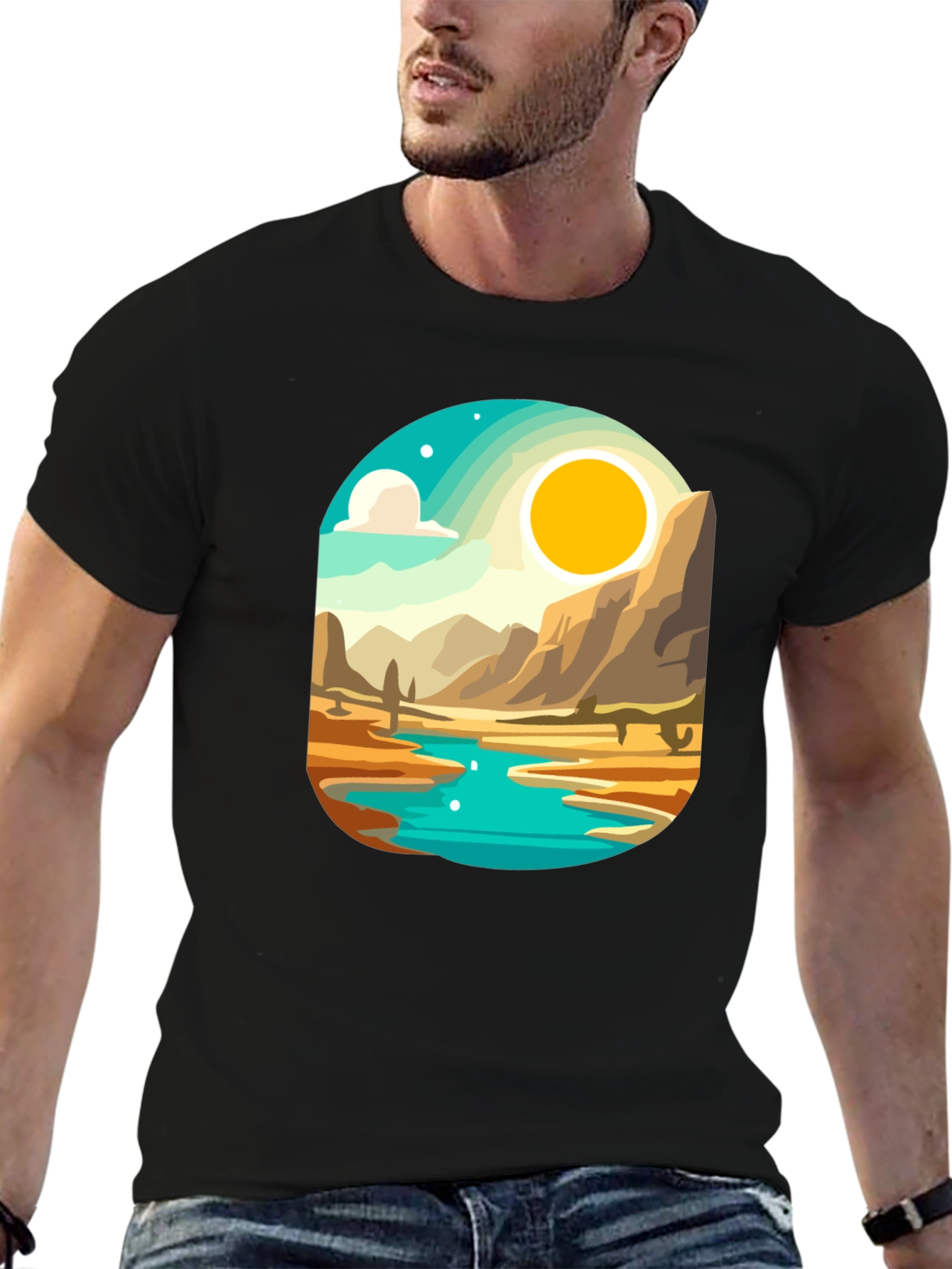 Black Desert Oasis Graphic Tee view 6
