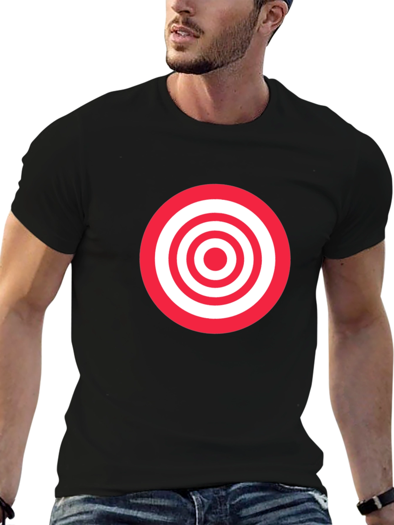 Black Target Graphic Tee - Black Cotton Comfort view 6