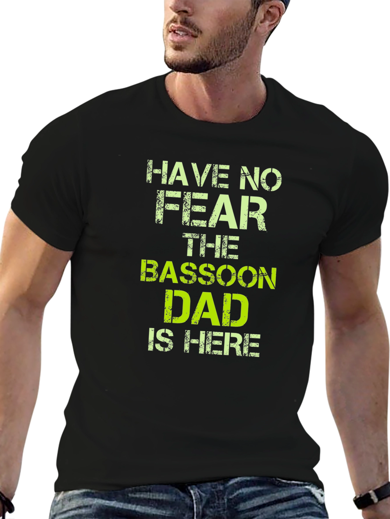 Black Bassoon Dad T-Shirt - Funny Musician Father's Day Tee view 6