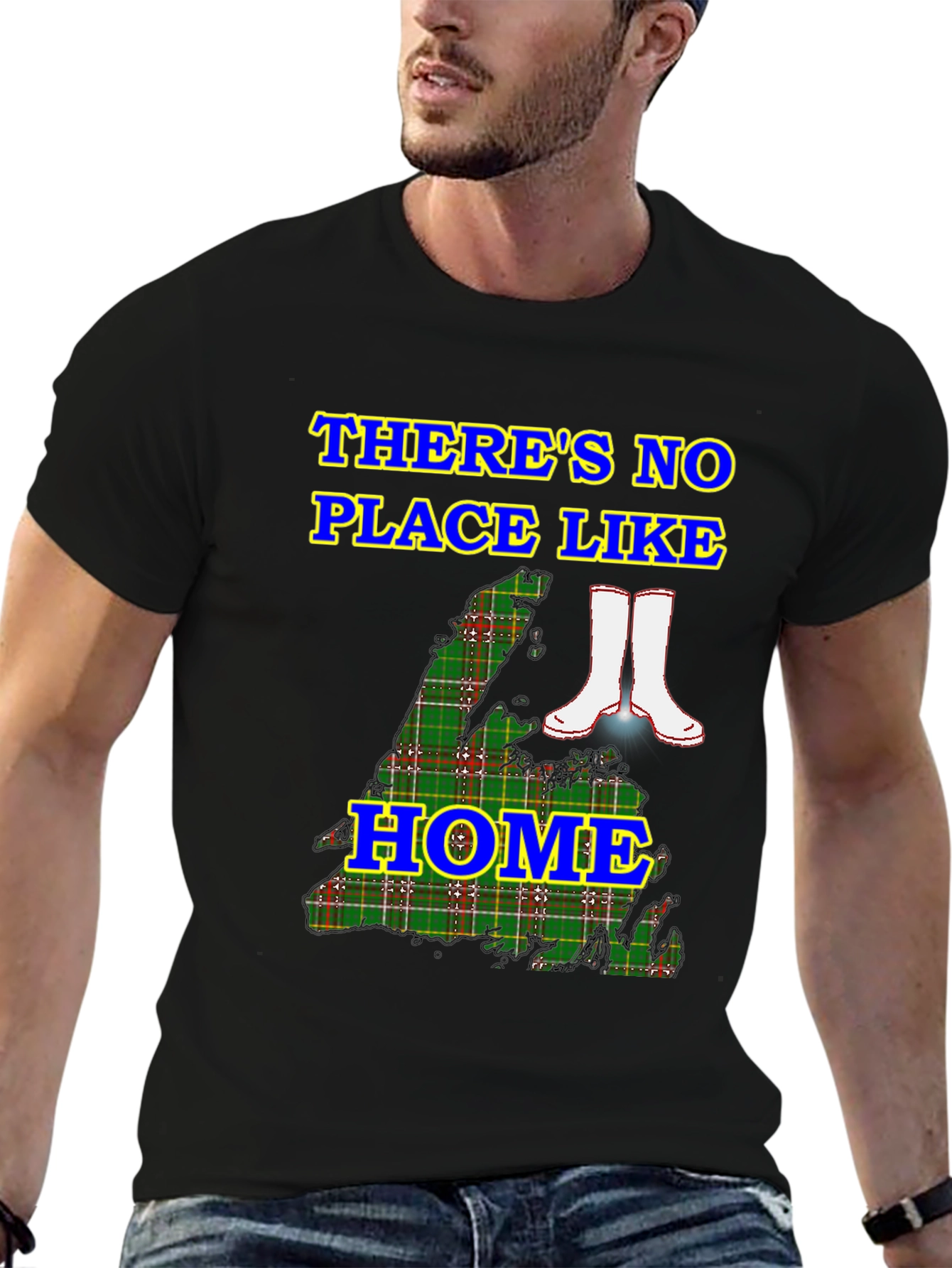 Black There's No Place Like Home T-Shirt view 6