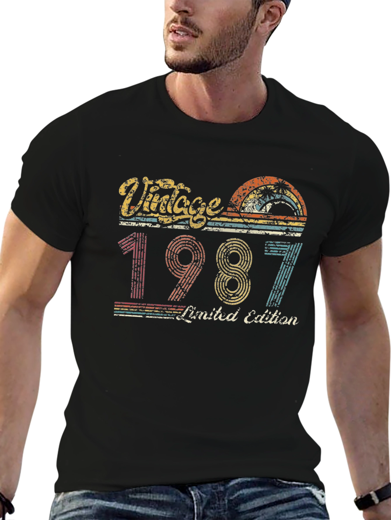 Black Vintage 1987 Limited Edition Graphic T-Shirt view 6