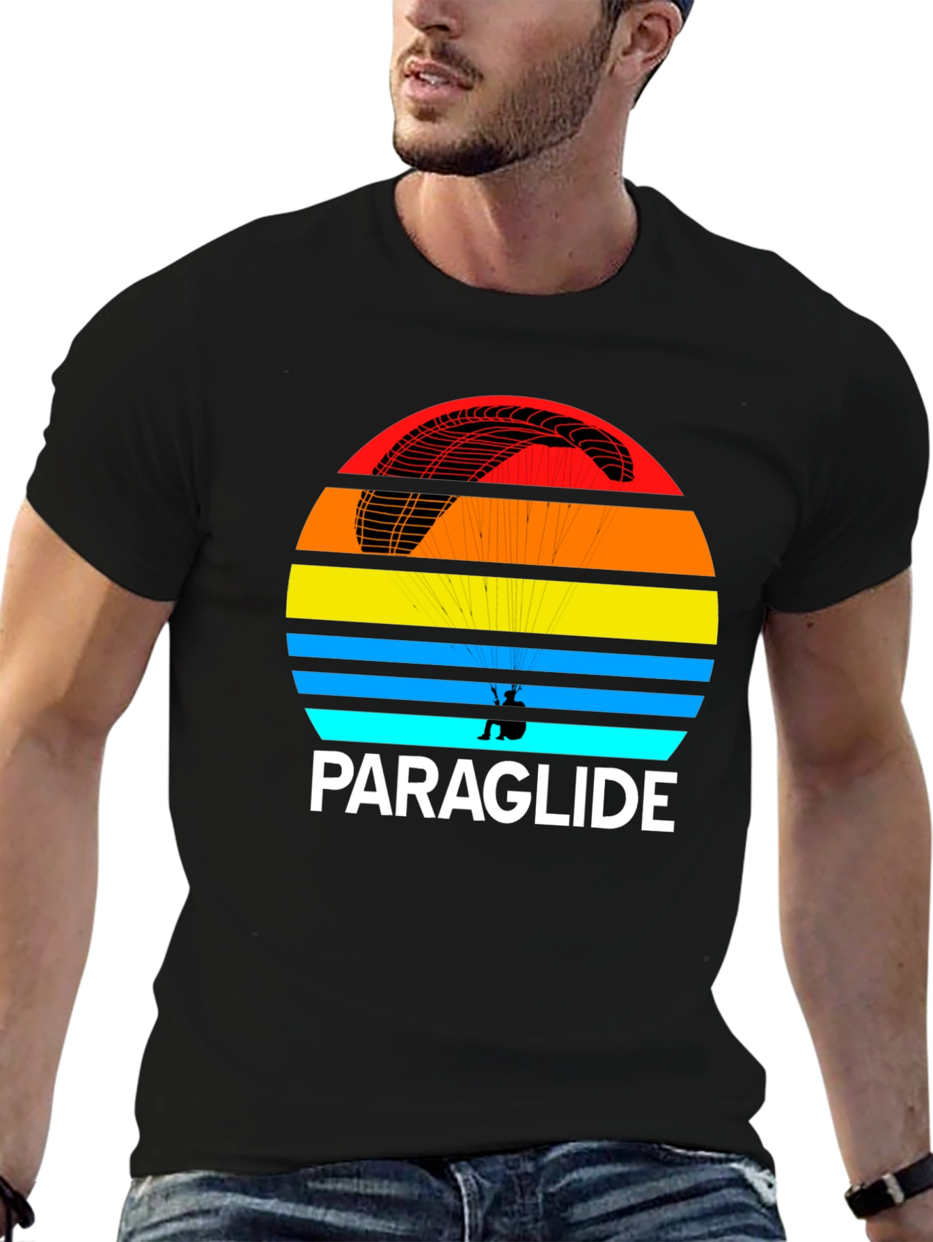 Black Paraglide Graphic Tee - Adventure Awaits! view 6