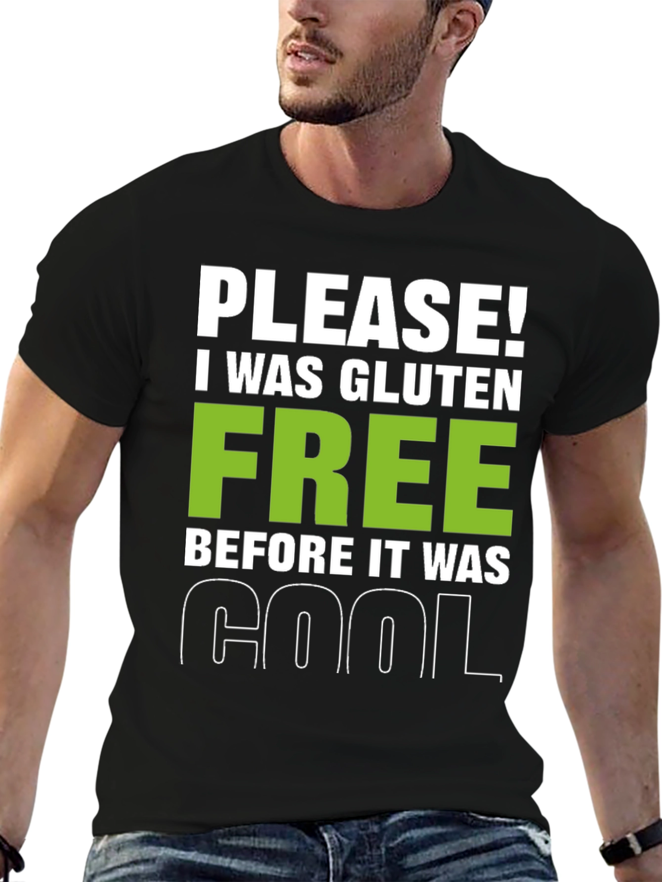 Black Gluten Free Before It Was Cool T-Shirt view 6