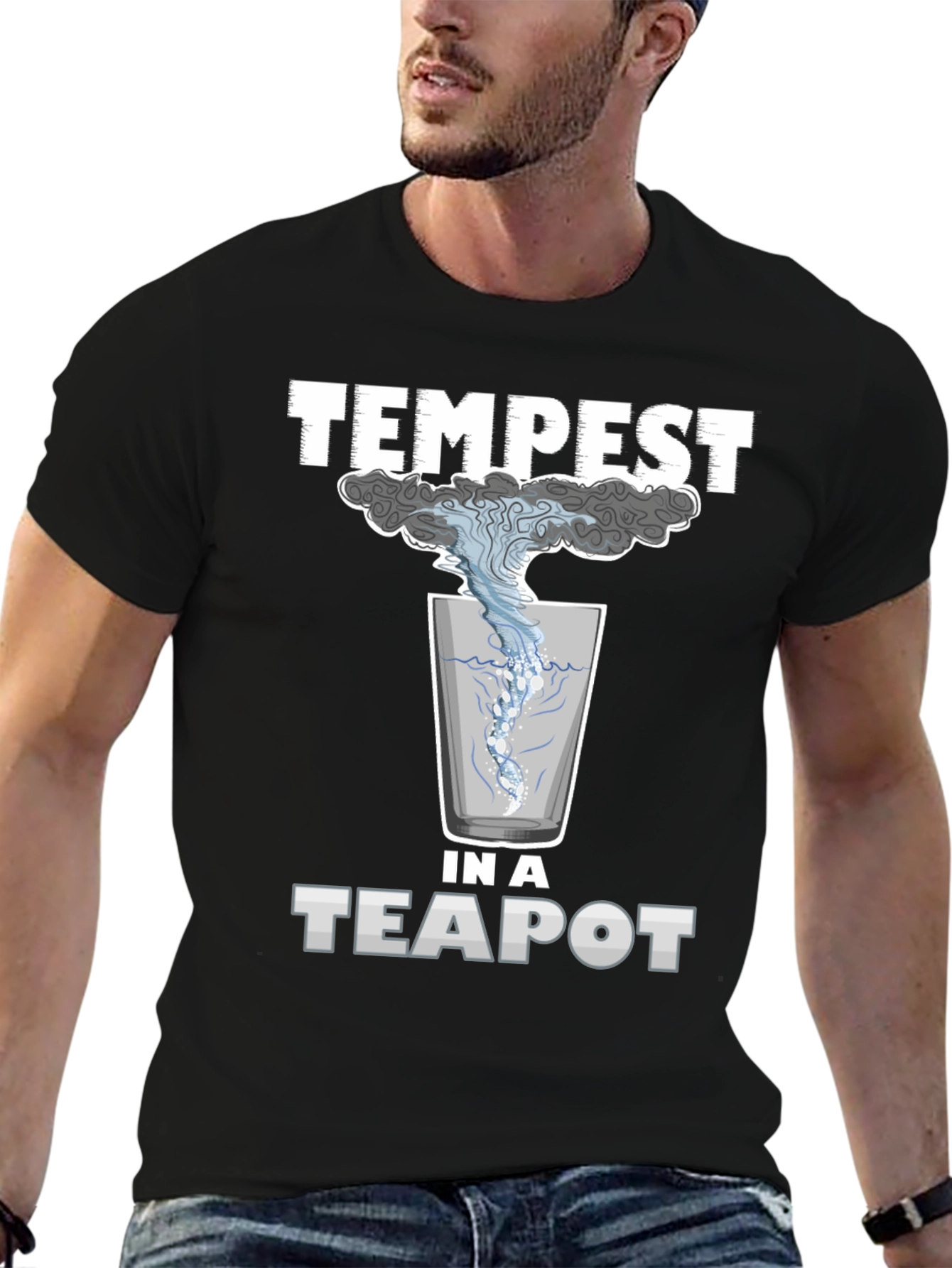 Black Tempest in a Teapot Graphic T-Shirt view 6