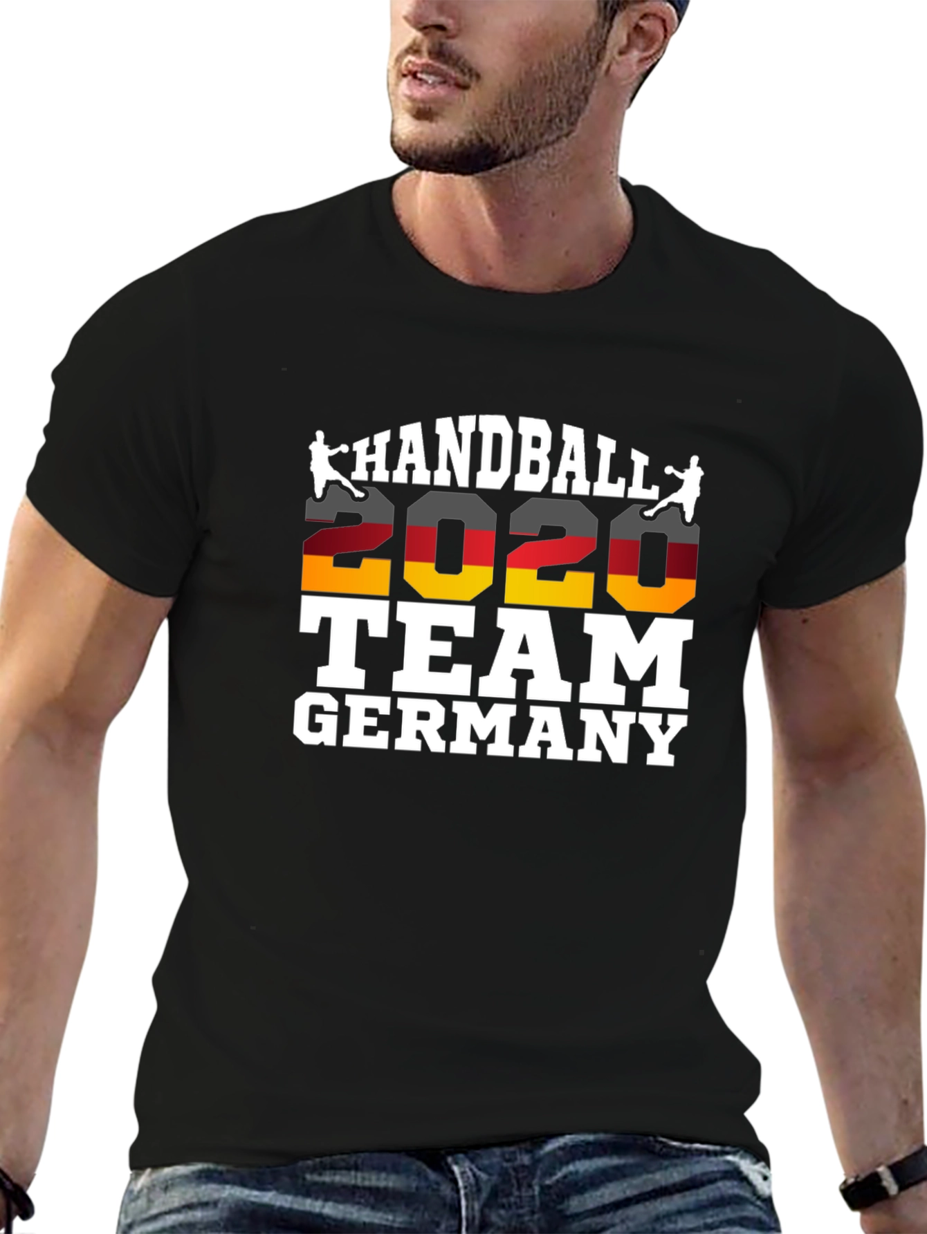 Black Handball Germany 2020 Team T-Shirt view 6