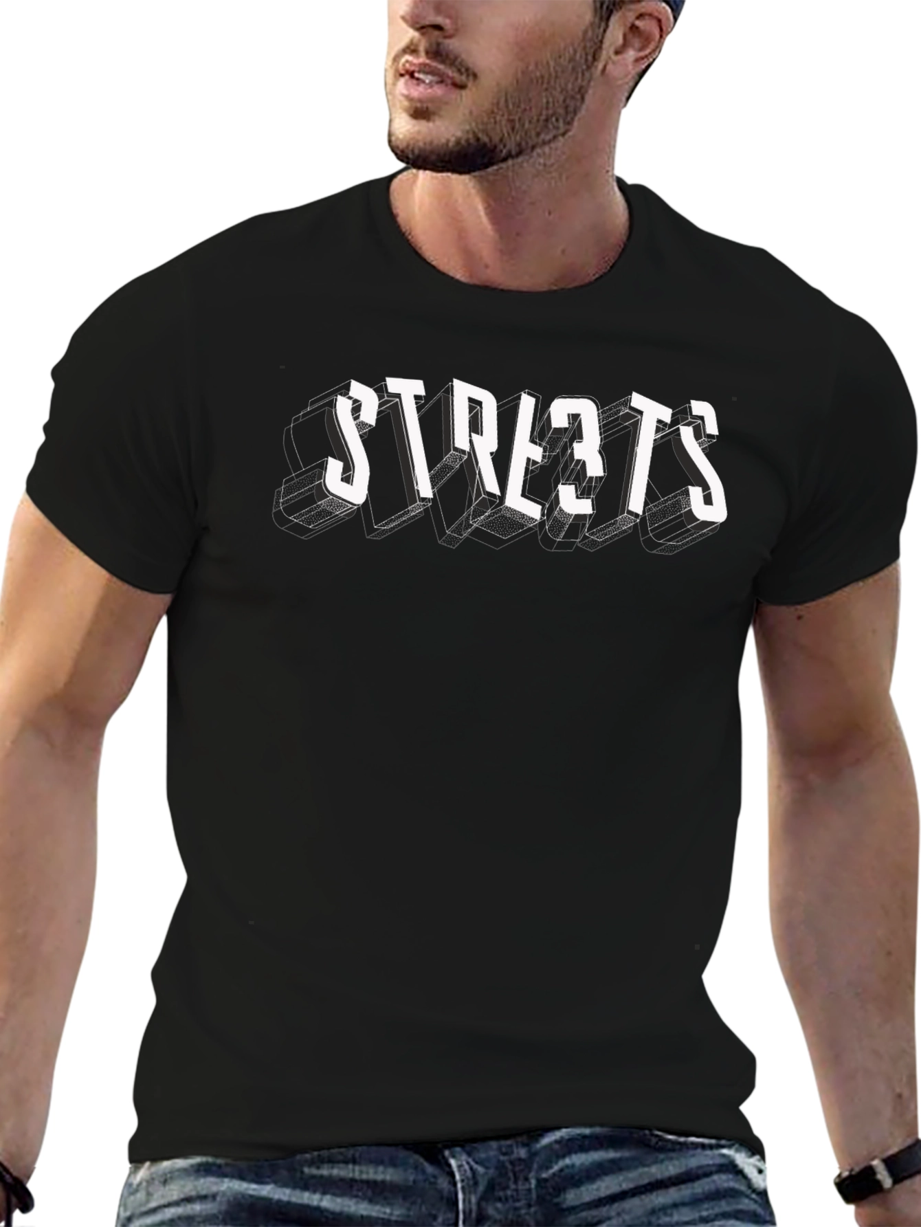 Black Streets Black Graphic T-Shirt view 6