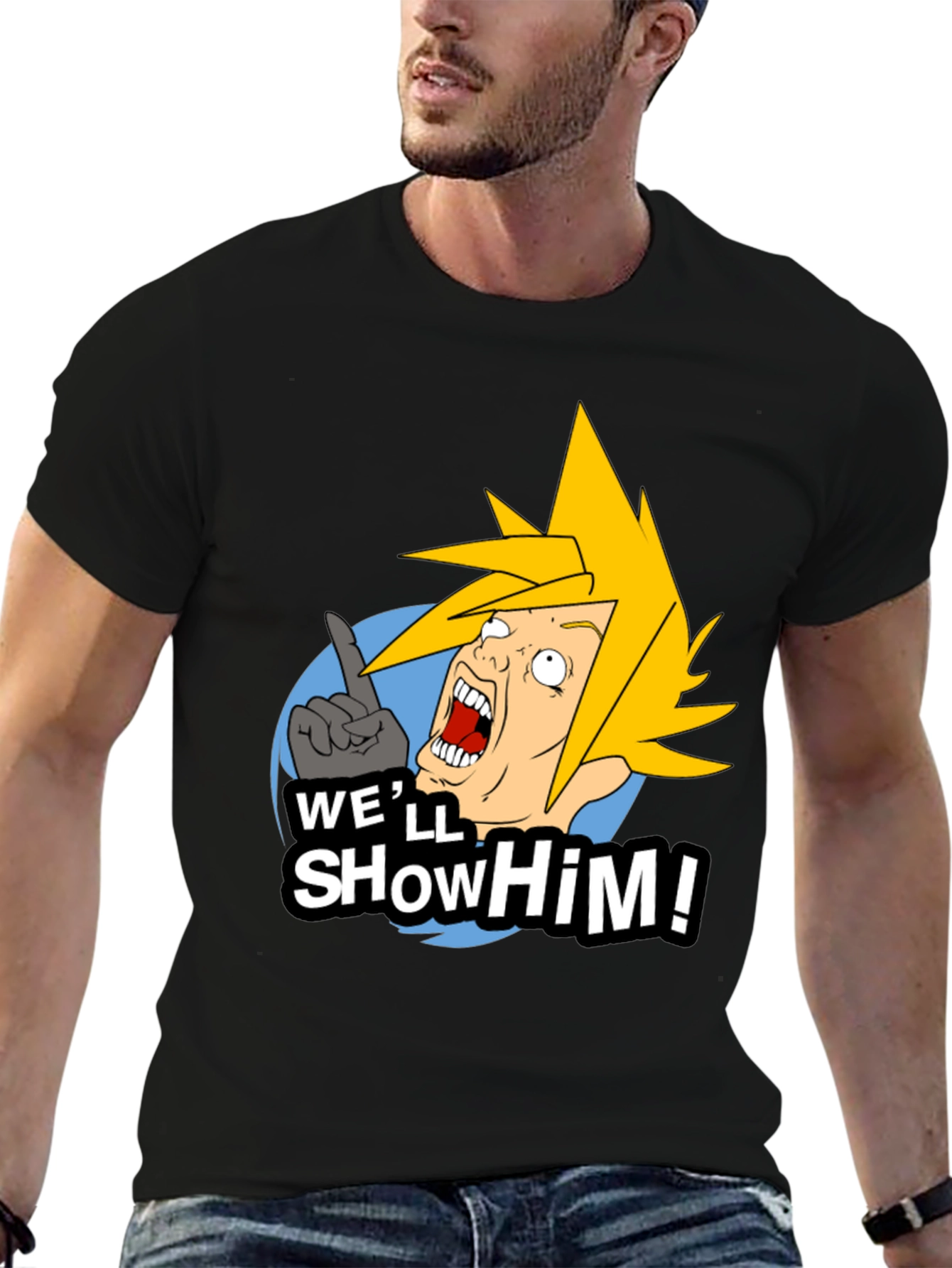 Black Funny Video Game T-Shirt - We'll Show Him! view 6