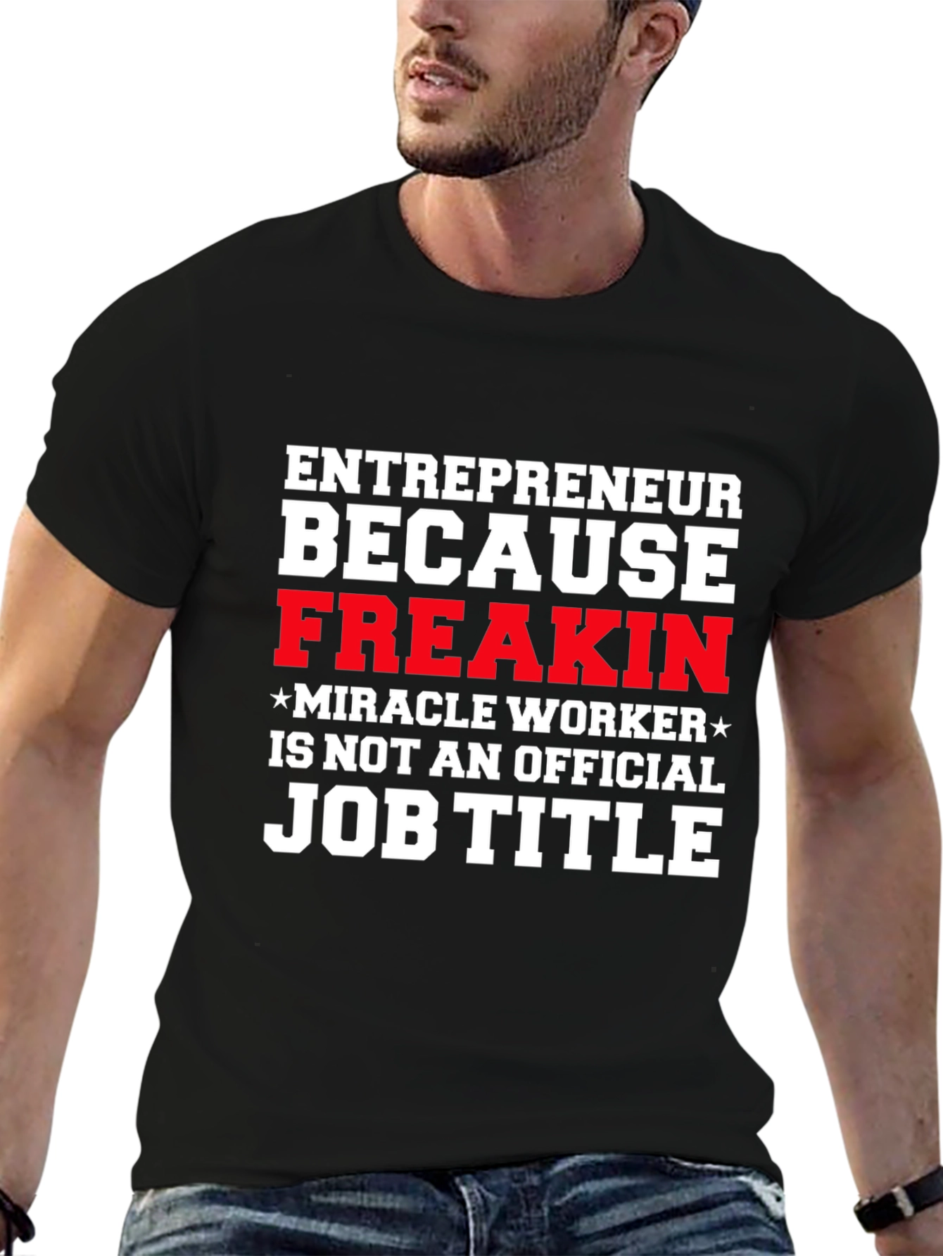 Black Entrepreneur Funny Job Title T-Shirt view 6
