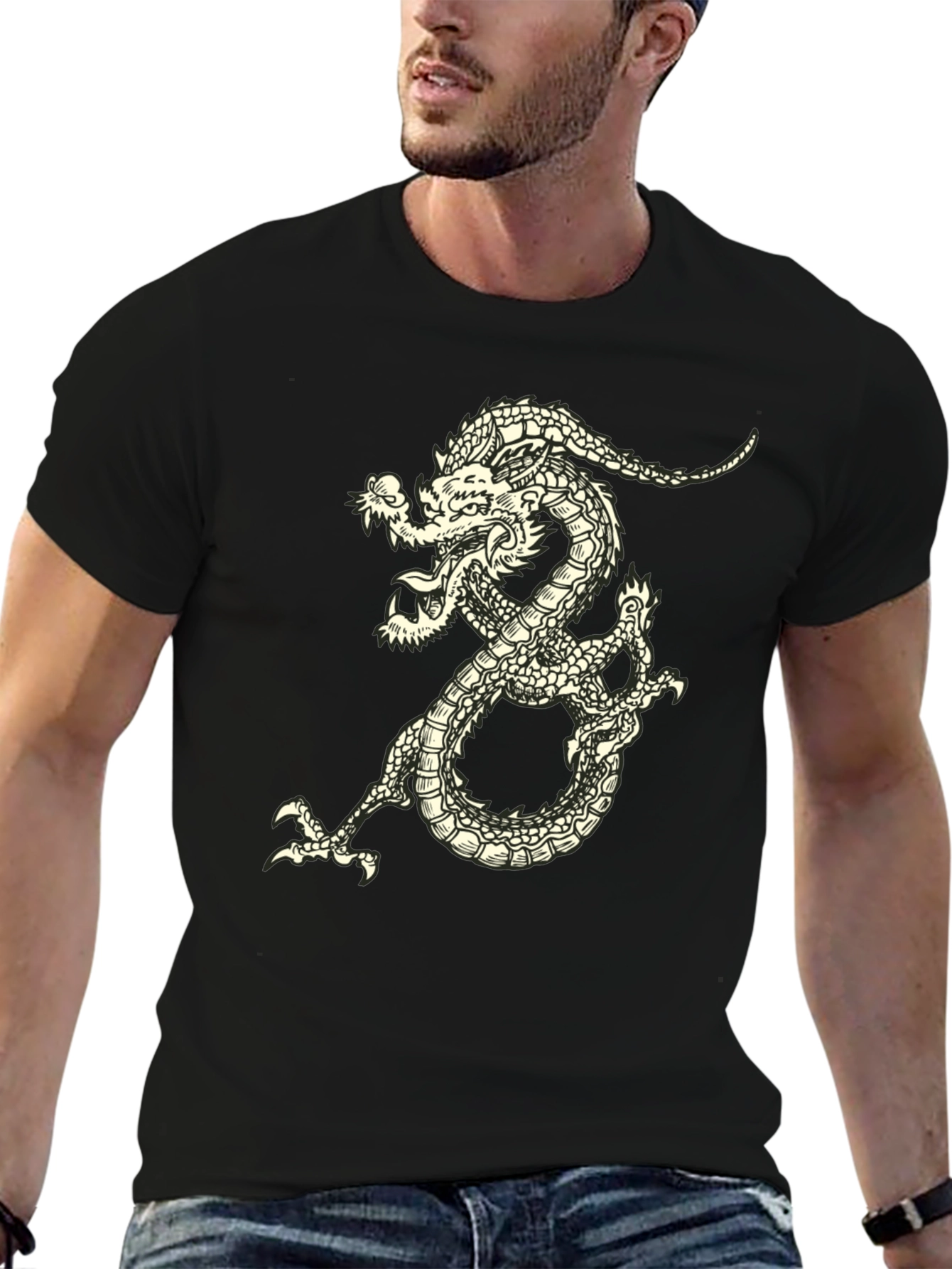 Black Dragon Graphic Tee - Black Short Sleeve view 6