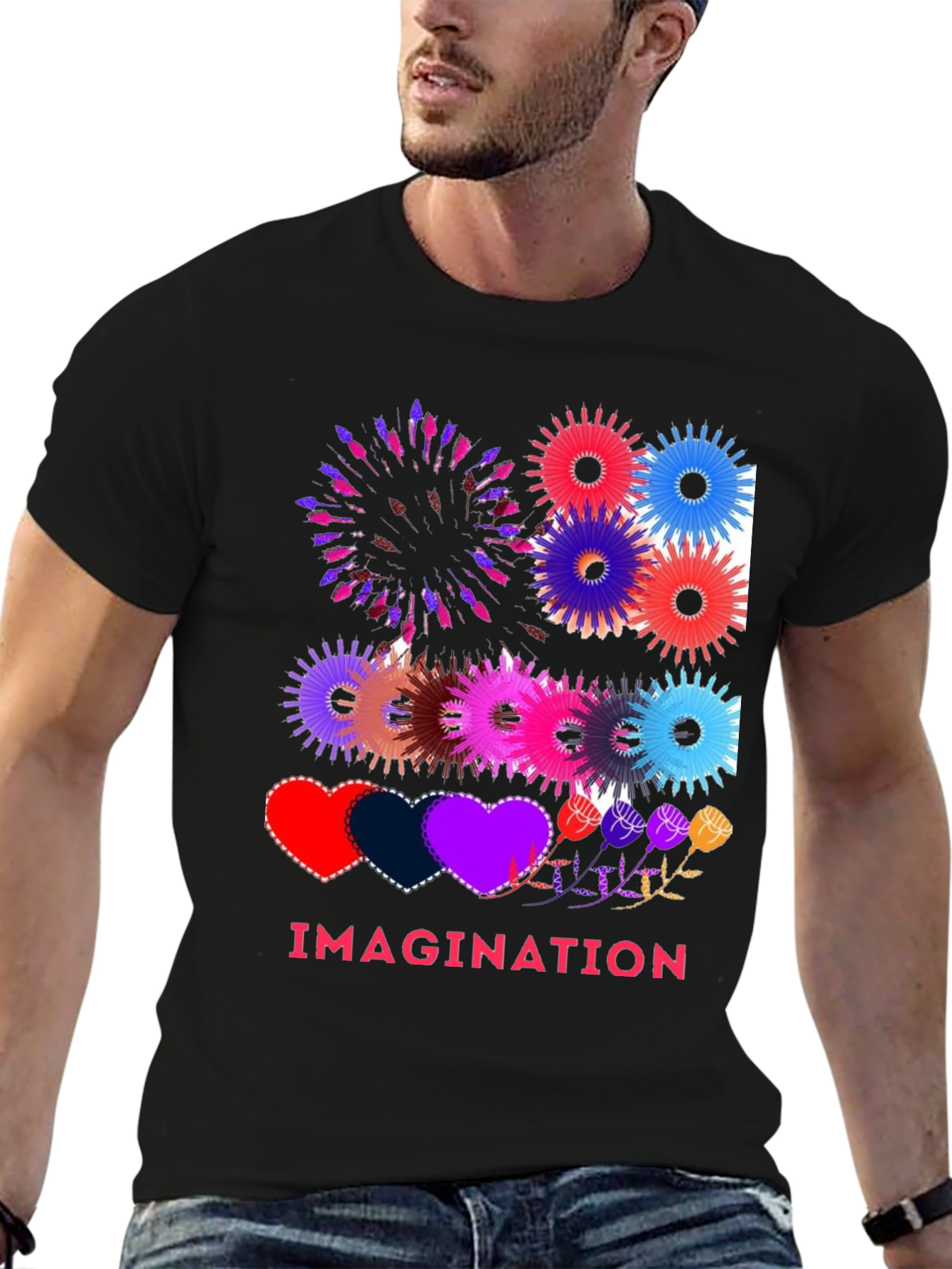 Black Imagination Graphic T-Shirt view 6