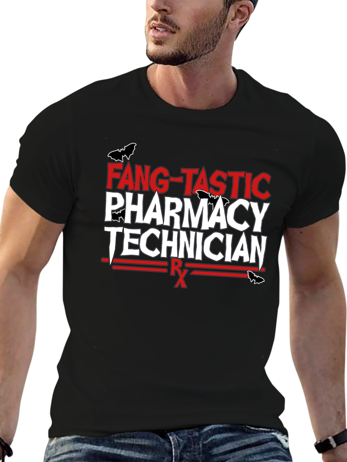Black Fang-Tastic Pharmacy Technician T-Shirt view 6