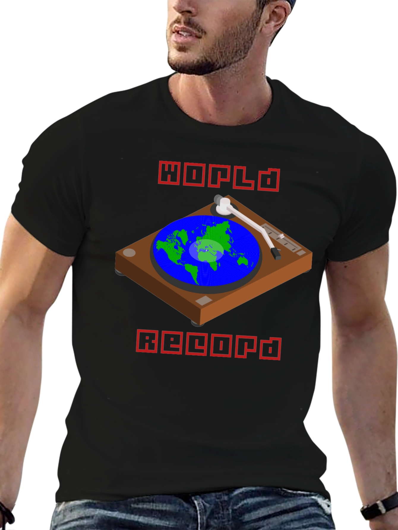 Black World Record T-Shirt view 6