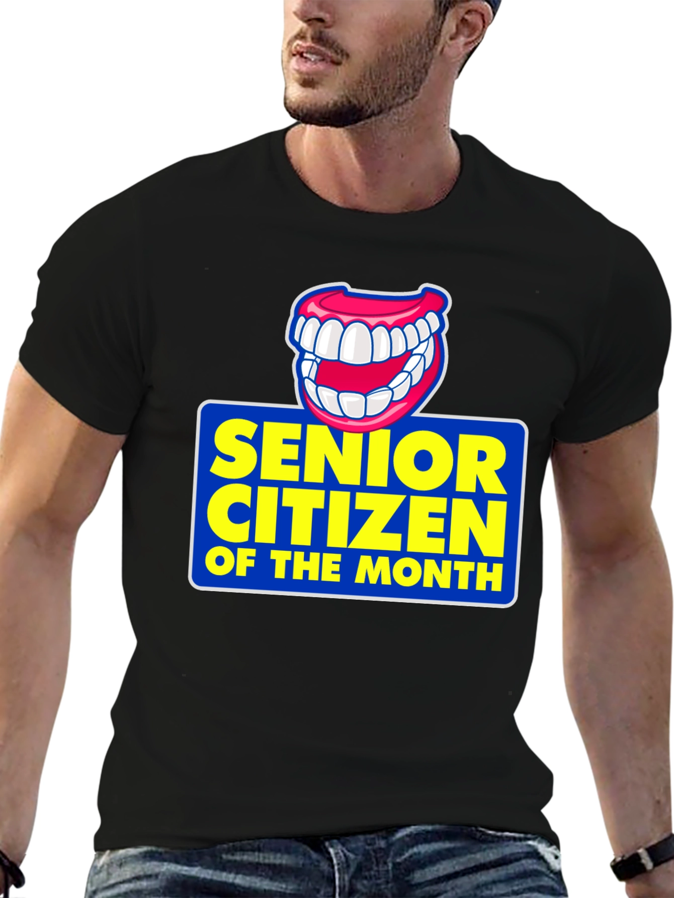 Black Senior Citizen of the Month Novelty Graphic T-Shirt view 6