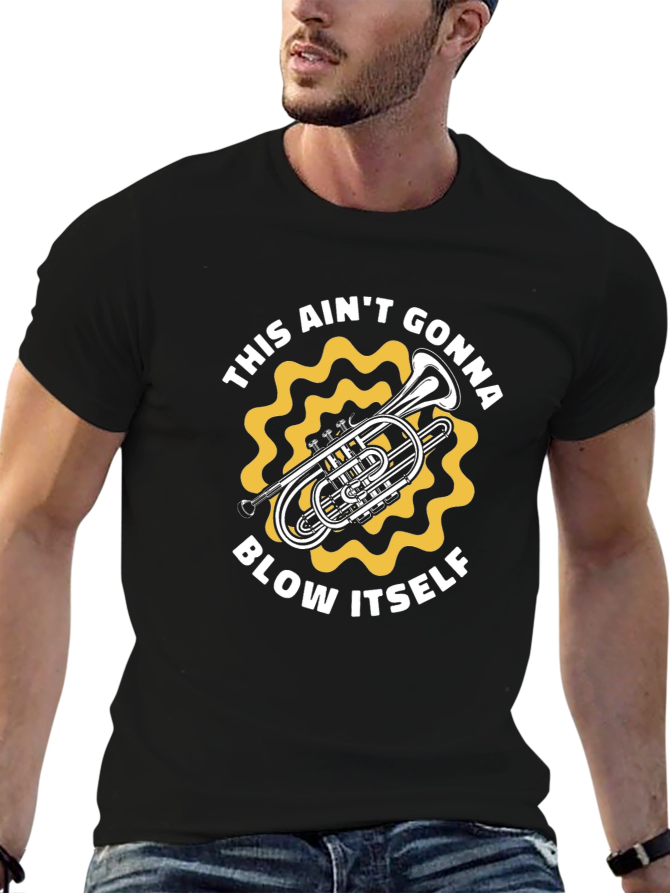 Black Funny Music T-Shirt - This Ain't Gonna Blow Itself view 6