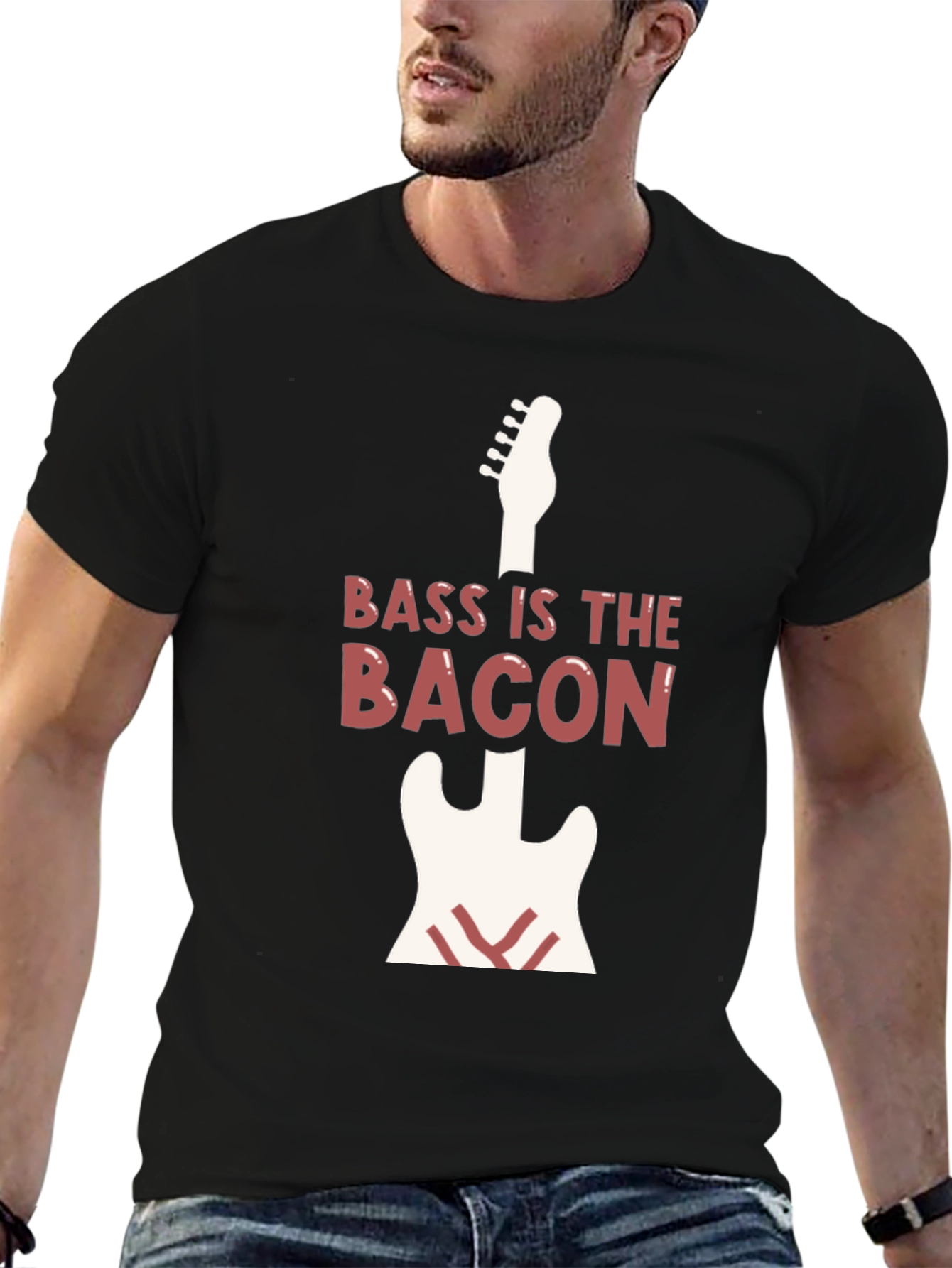 Black Bass is the Bacon T-Shirt view 6