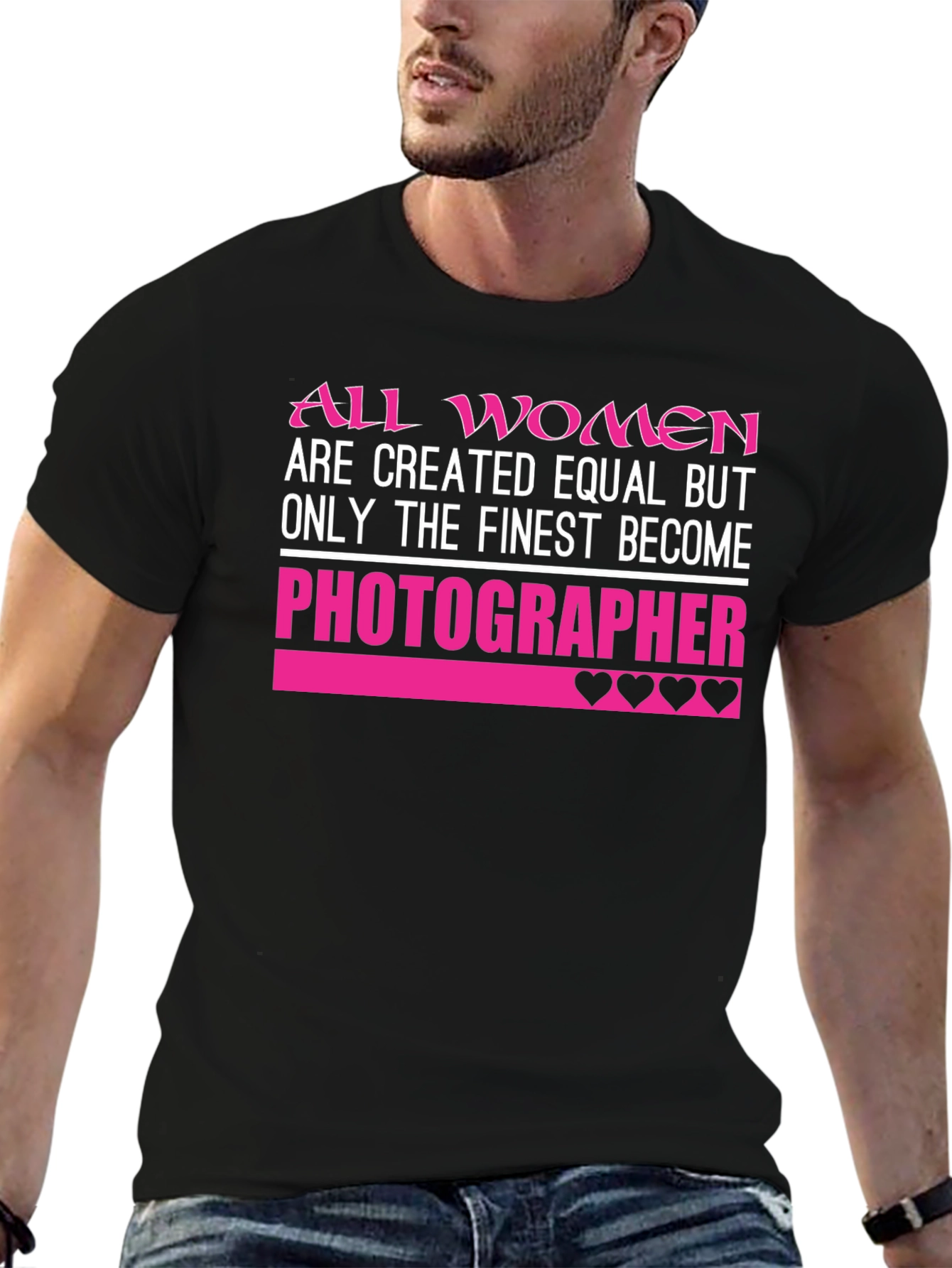 Black Photographer T-Shirt: All Women Are Created Equal view 6