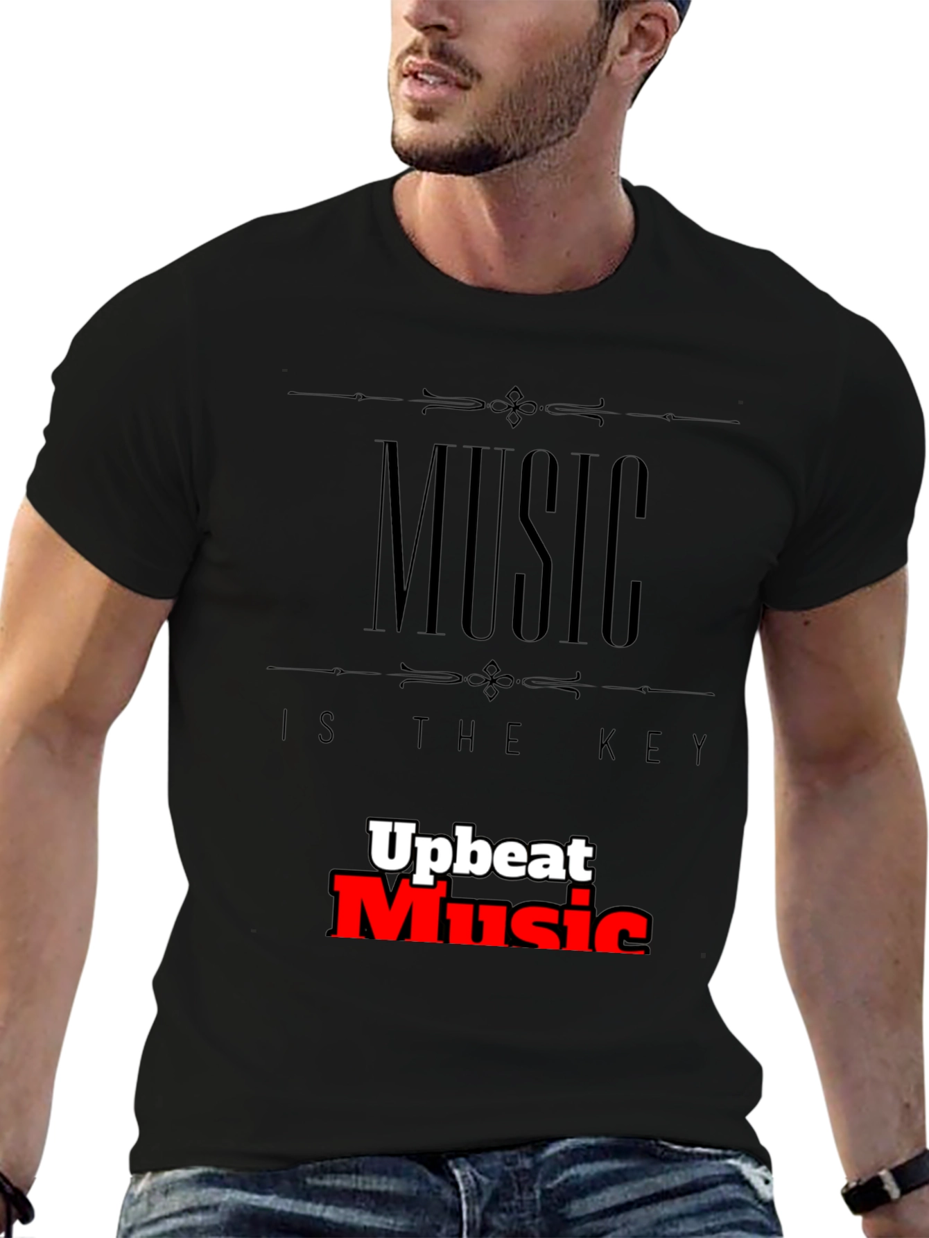 Black Music is the Key Graphic T-Shirt view 6