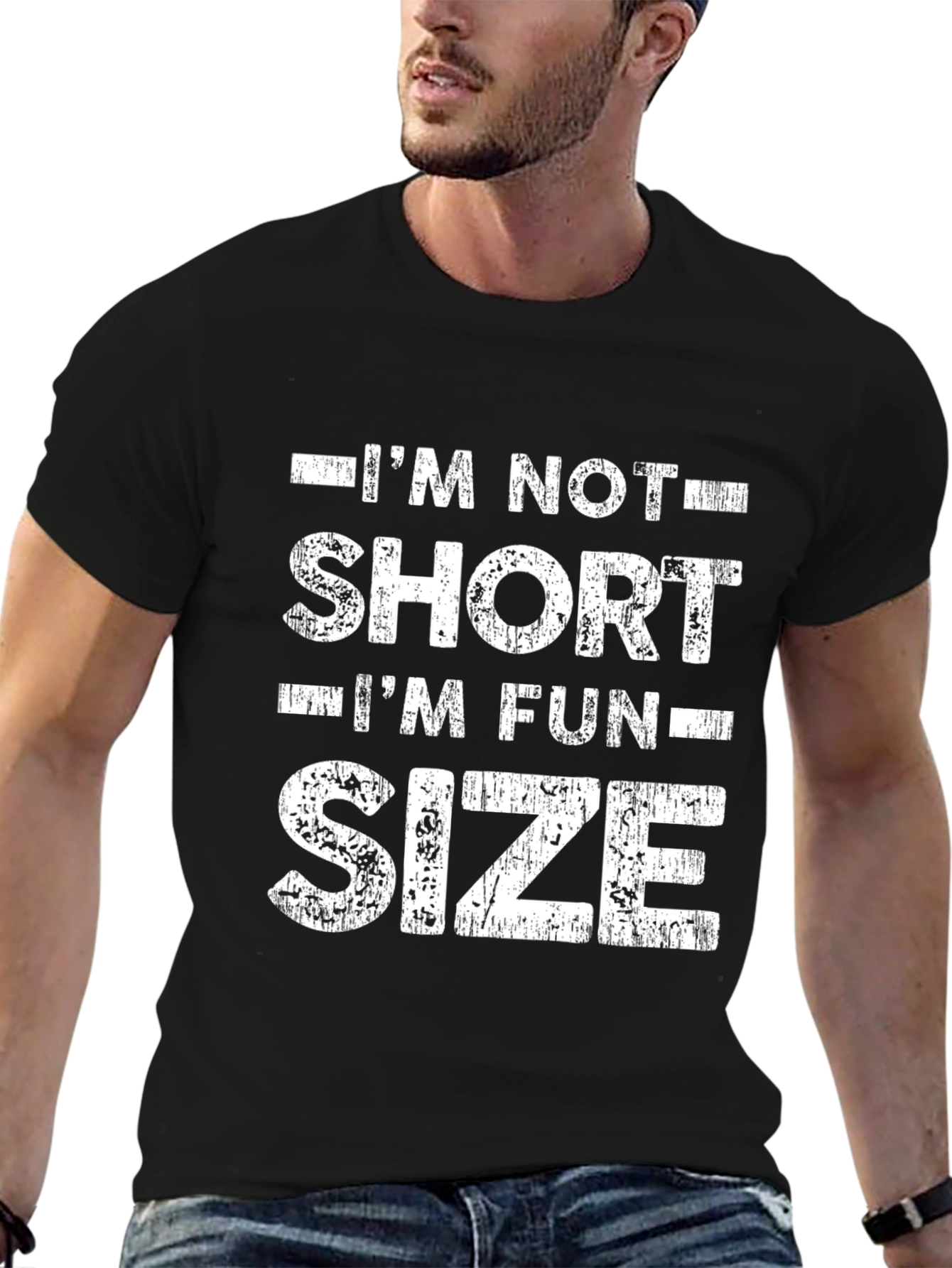 Black Fun Size Graphic Tee - Black Cotton Shirt view 6