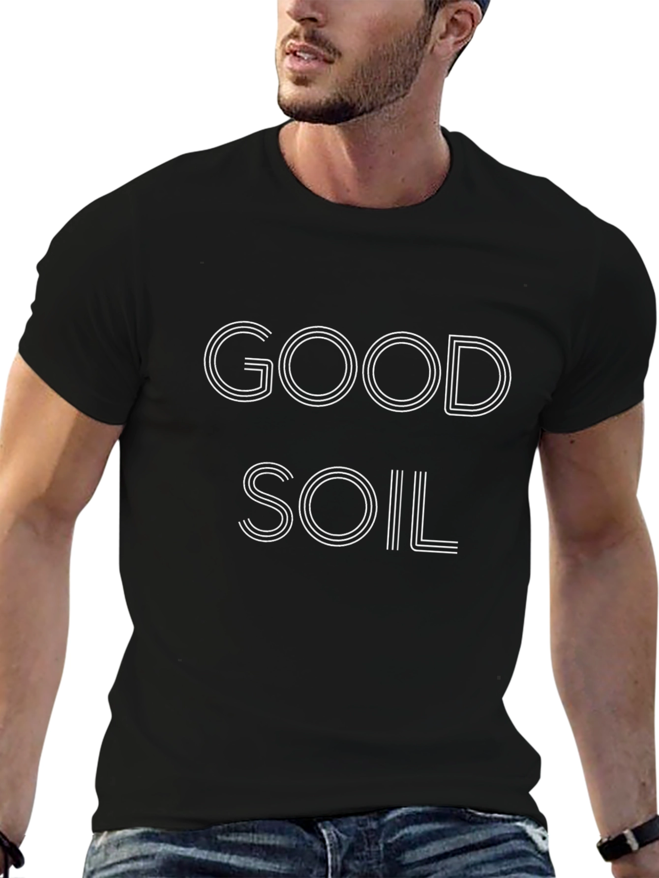 Black Good Soil Graphic Tee - Black Cotton T-Shirt view 6
