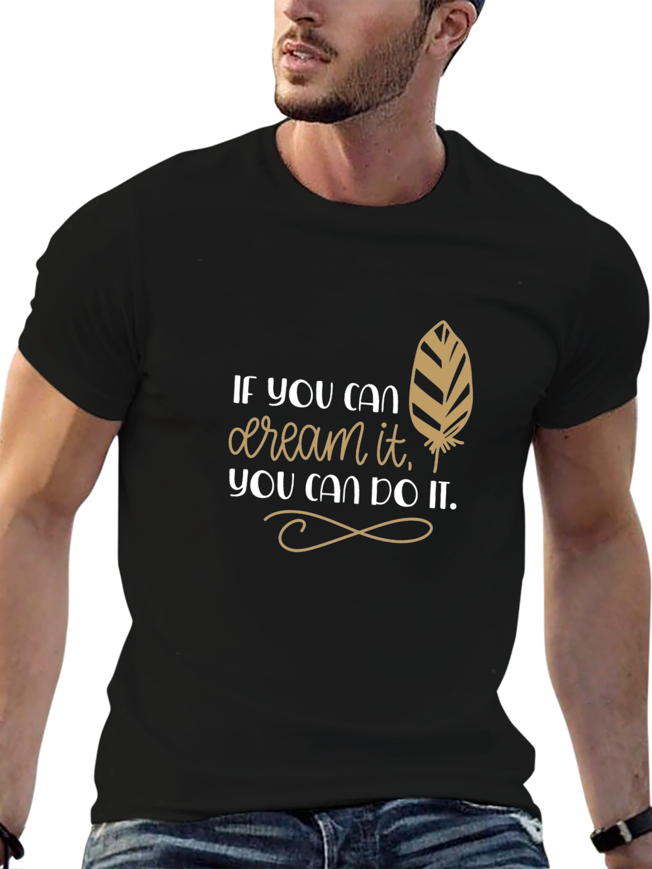 Black Dream It, Do It - Motivational T-Shirt view 6