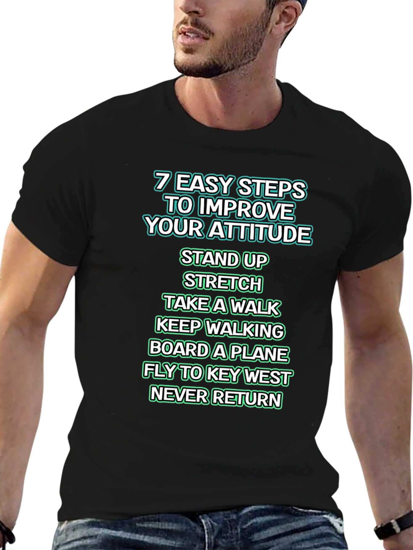 Improve Your Attitude T-Shirt - Key West Humor Tee - 6