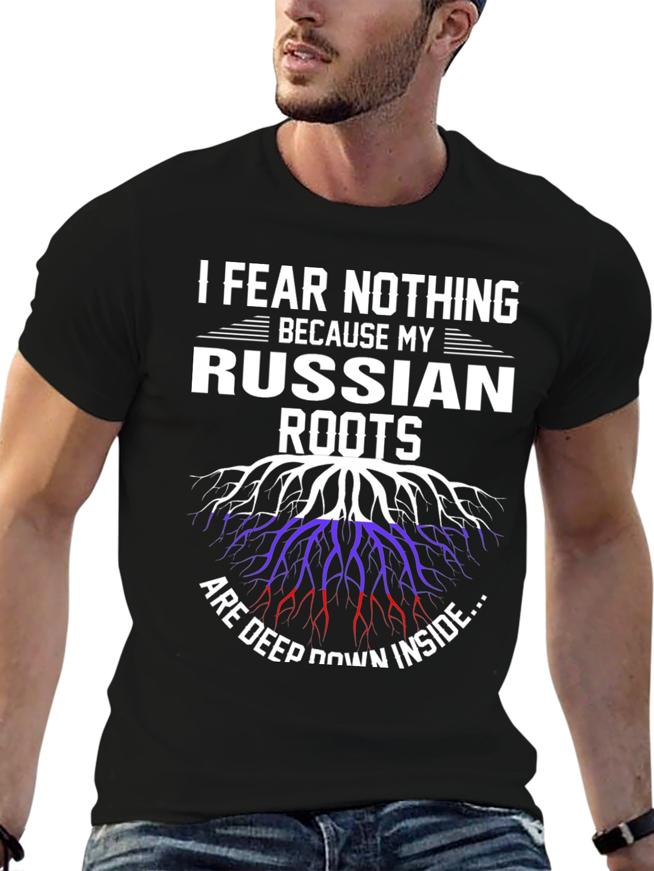 Black Russian Roots Graphic Tee -  I Fear Nothing view 6