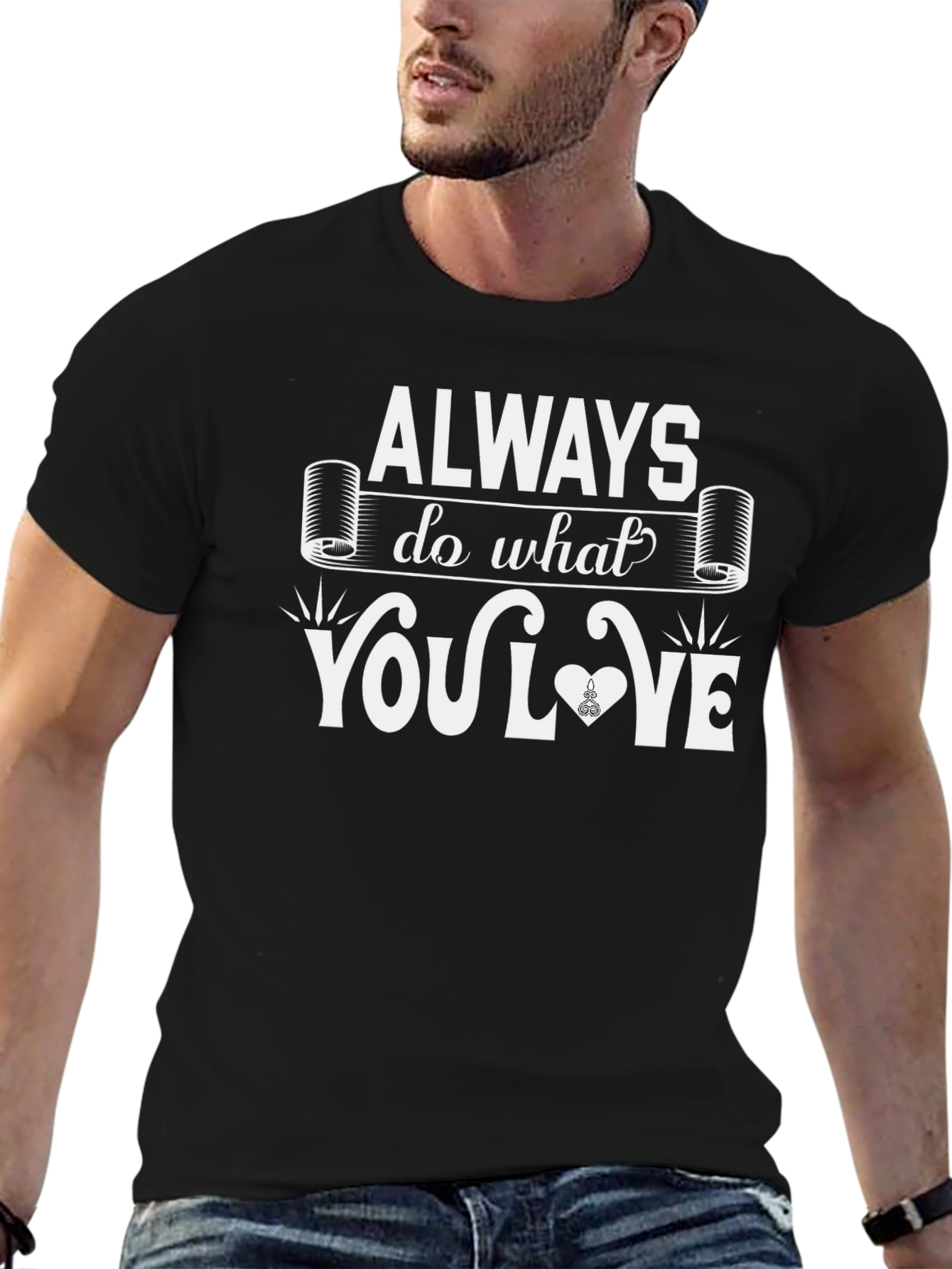 Black Always Do What You Love Graphic Tee view 6