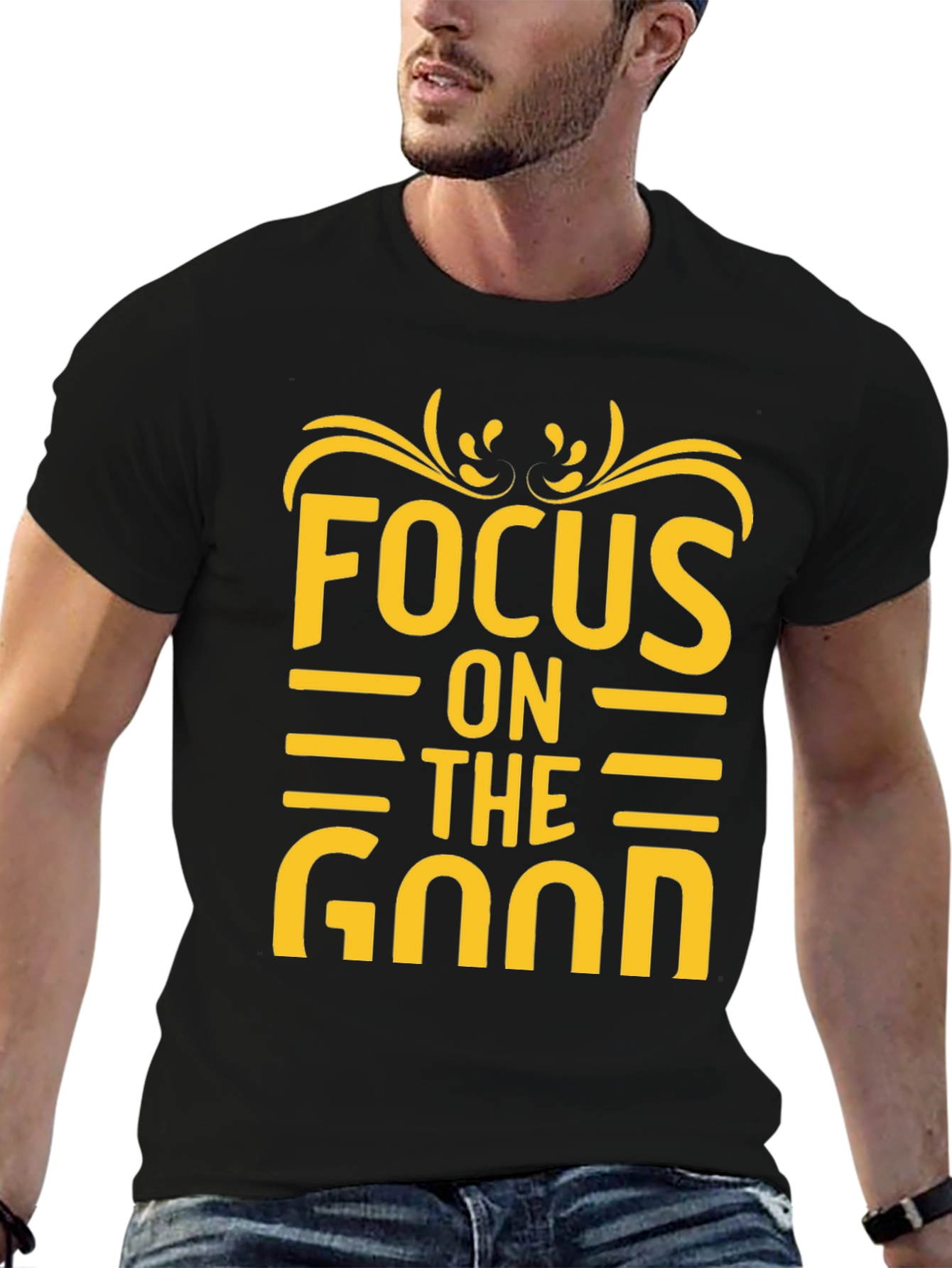 Black Focus on the Good Graphic Tee - Black view 6
