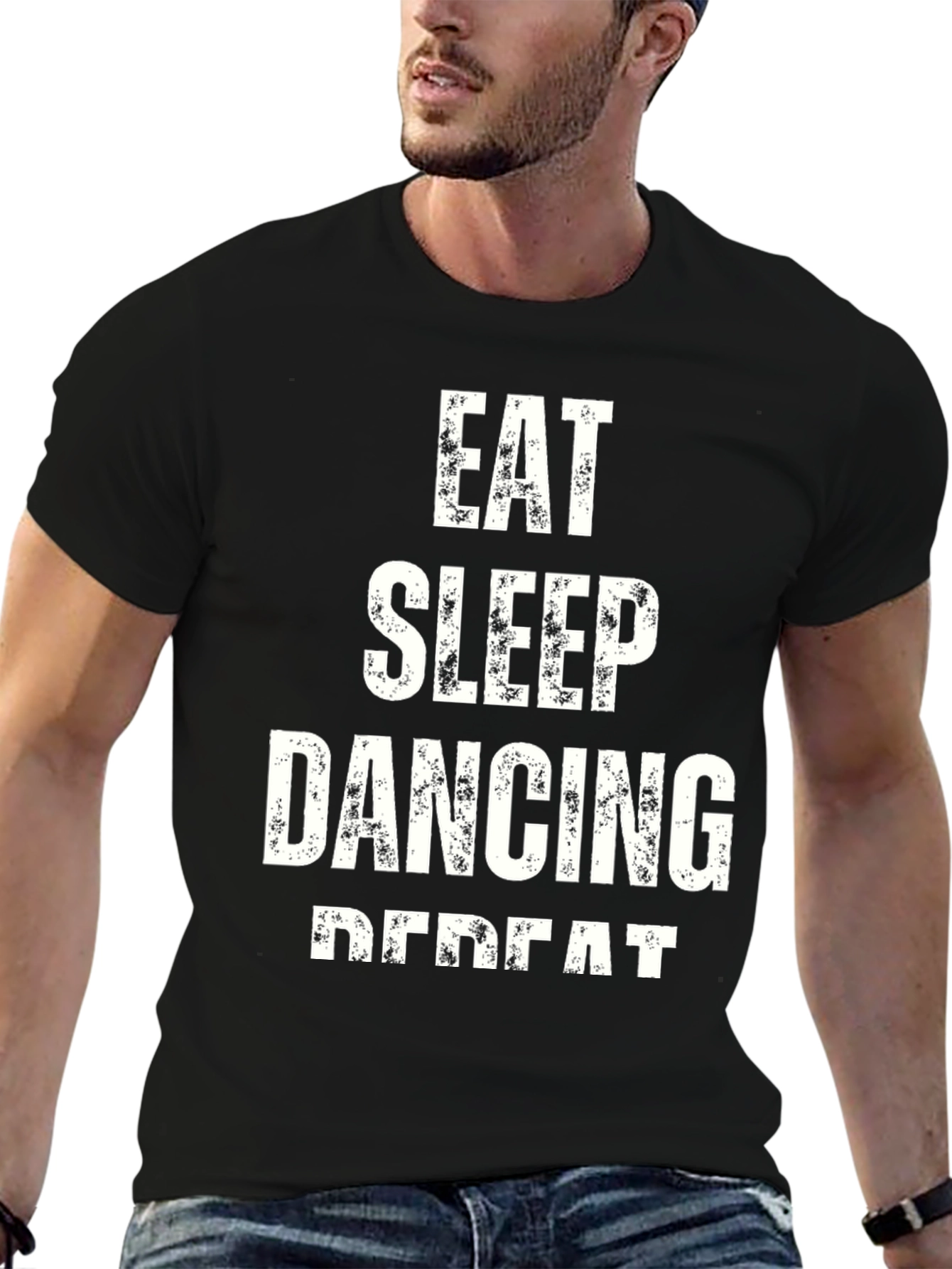 Black Eat Sleep Dancing Repeat Black T-Shirt view 6