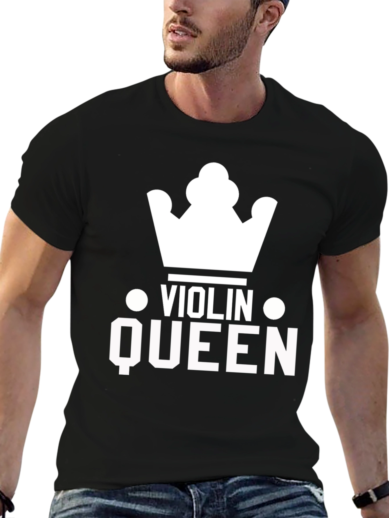 Black Violin Queen Graphic Tee - Music Lover T-Shirt view 6