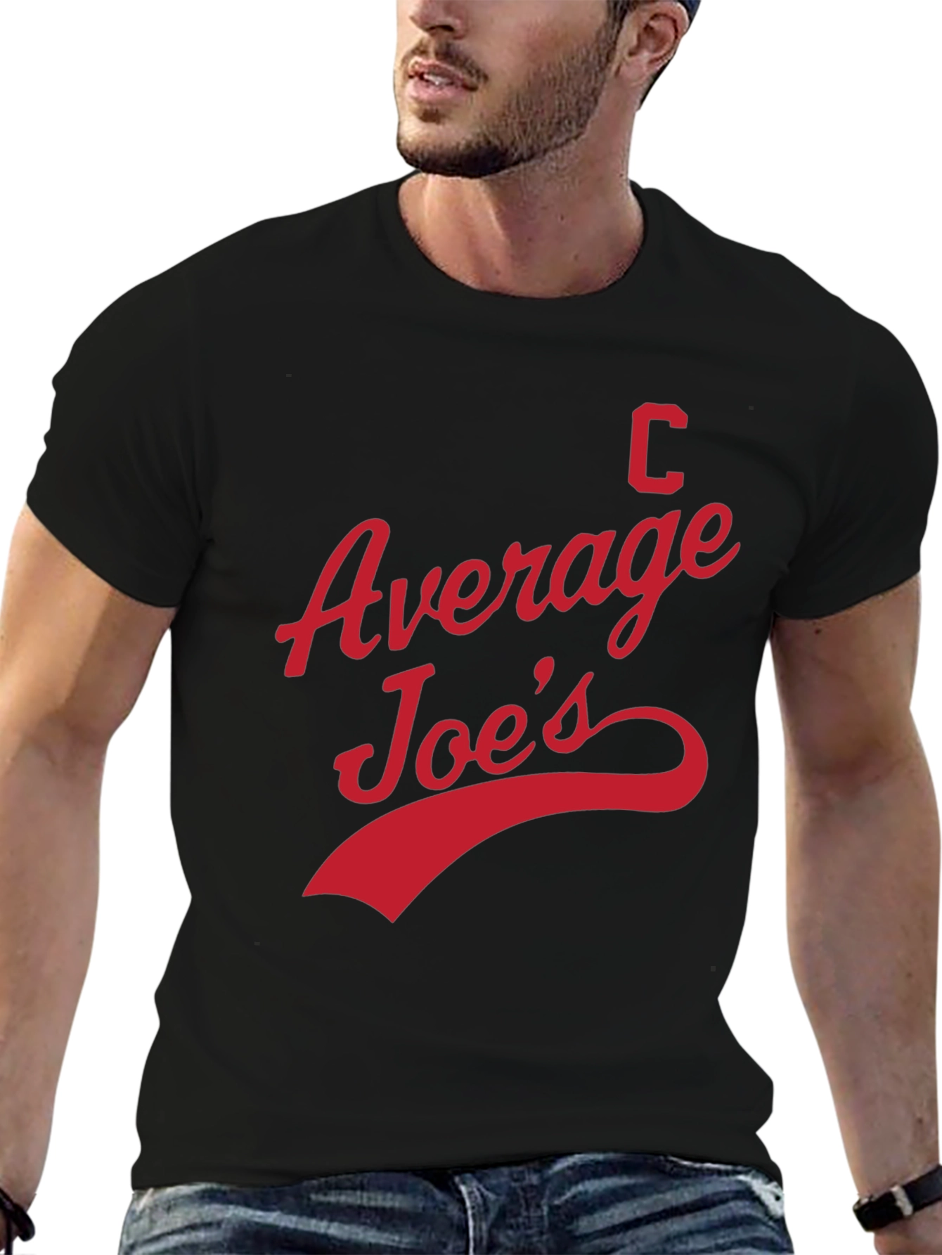 Black Average Joe's T-Shirt - Dodgeball Inspired view 6