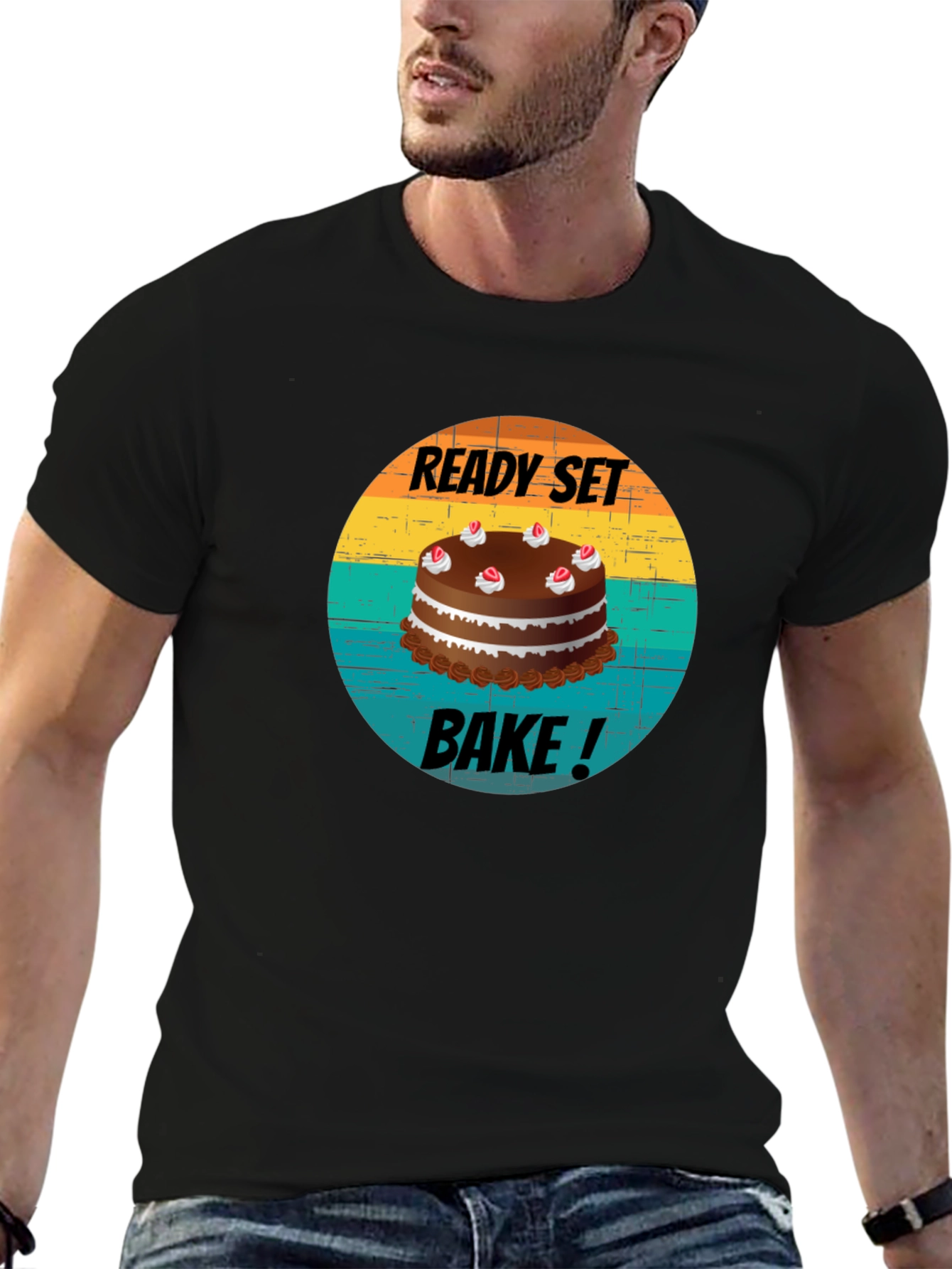 Black Ready Set Bake T-Shirt - Baking Lover Apparel view 6