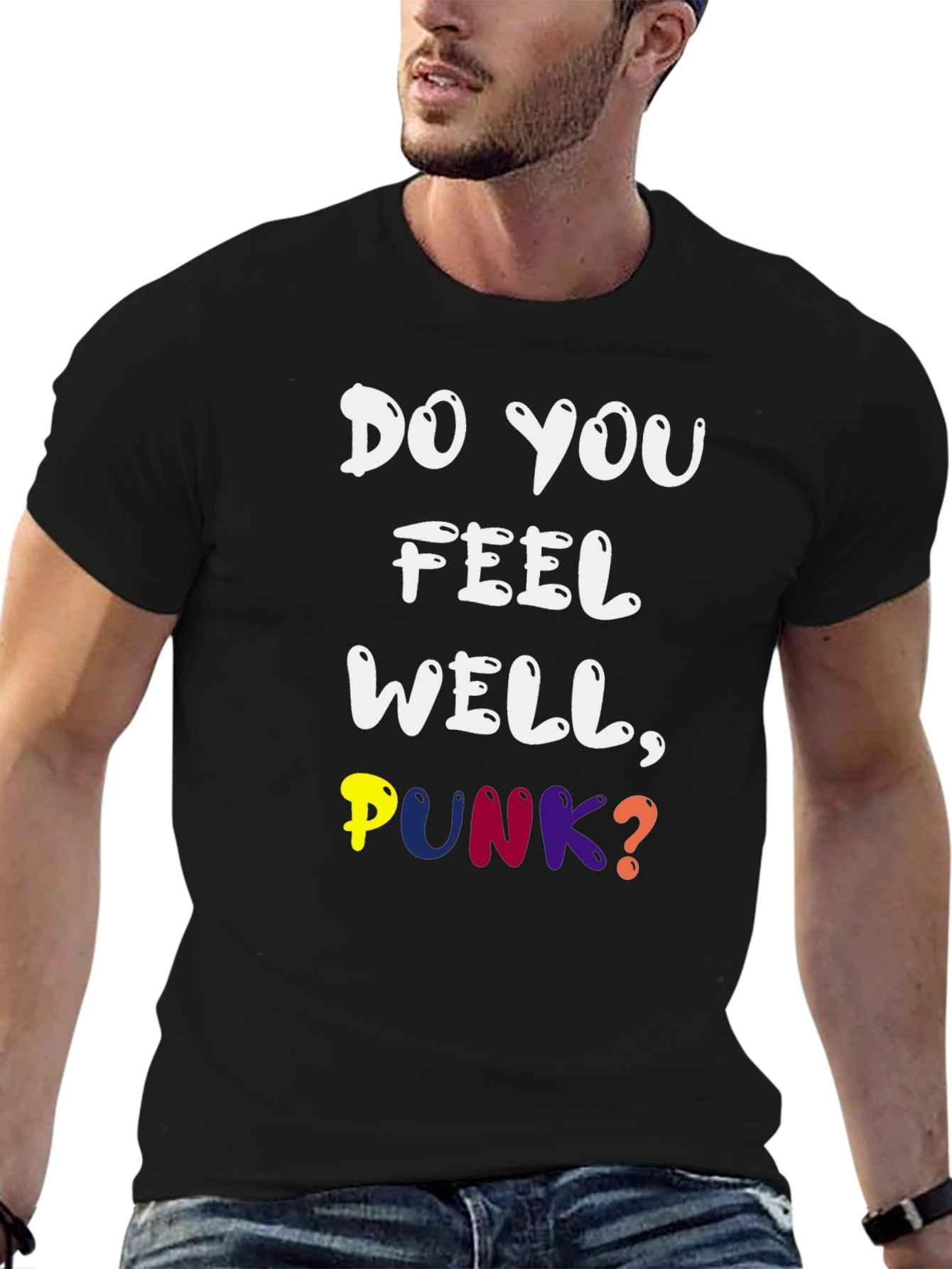 Black Do You Feel Well, Punk? Graphic Tee view 6