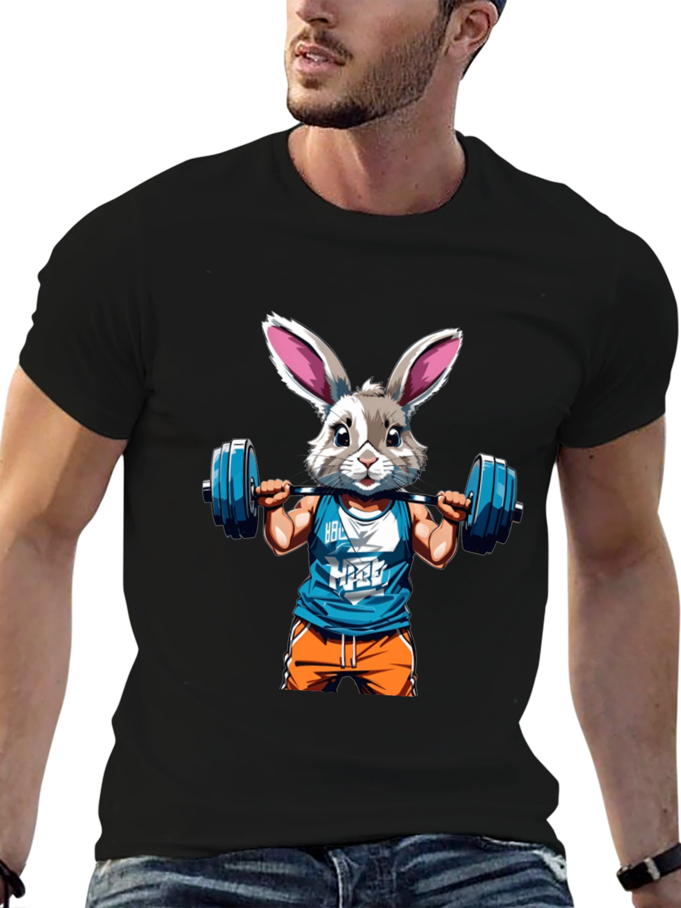 Black Bunny Gym Rat T-Shirt view 6