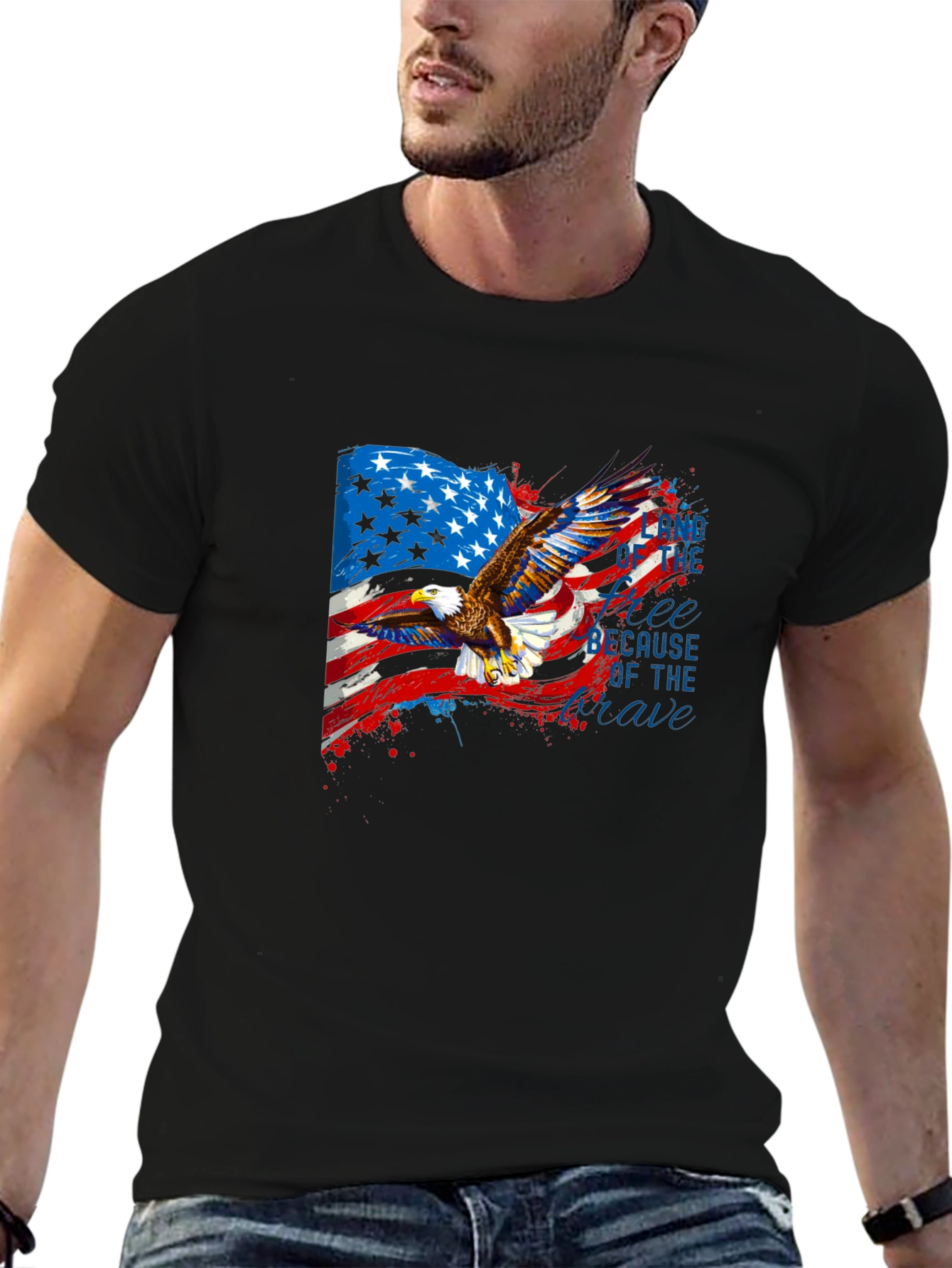 Black American Eagle Graphic Tee view 6