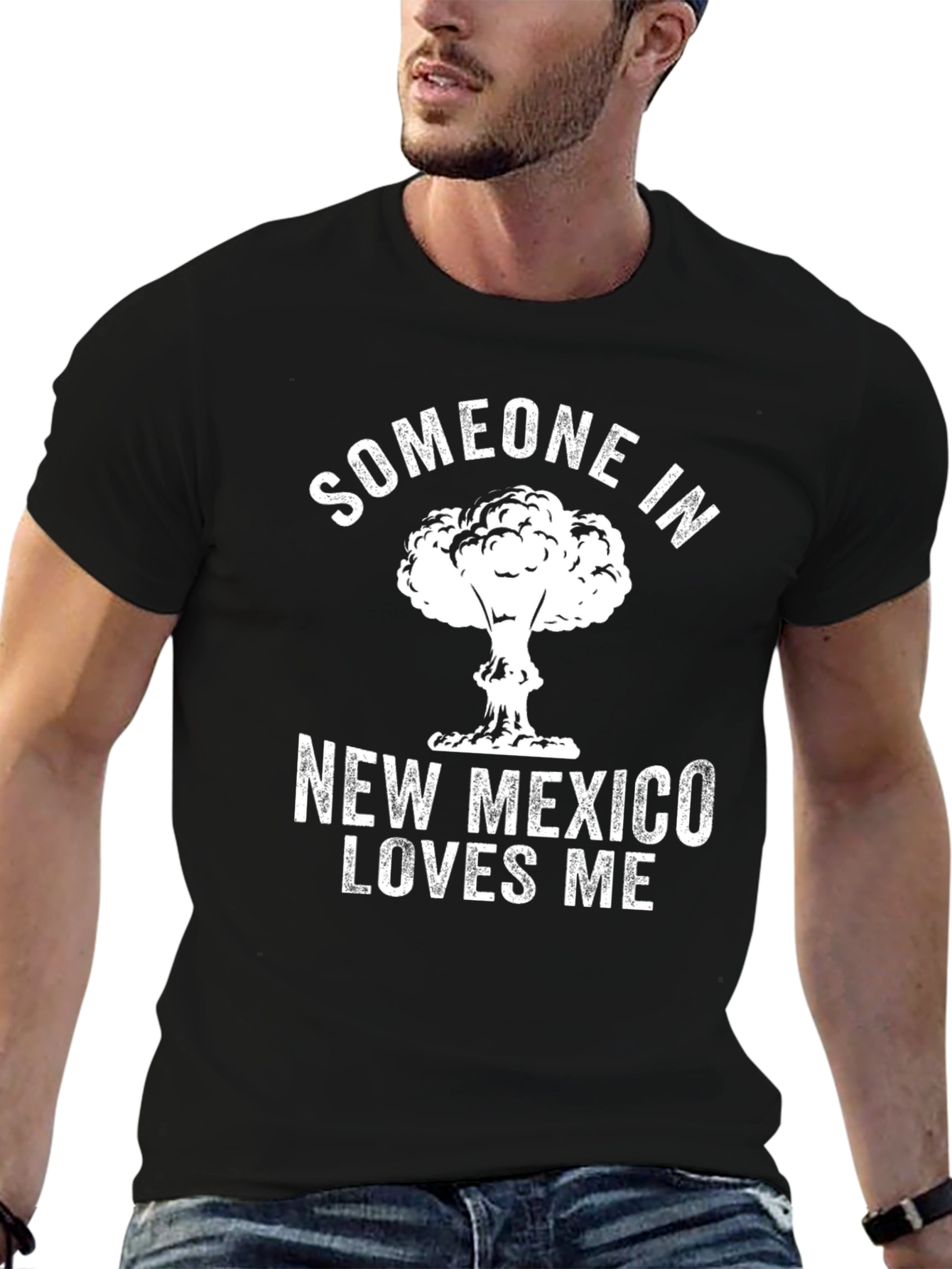 Black Someone in New Mexico Loves Me T-Shirt view 6