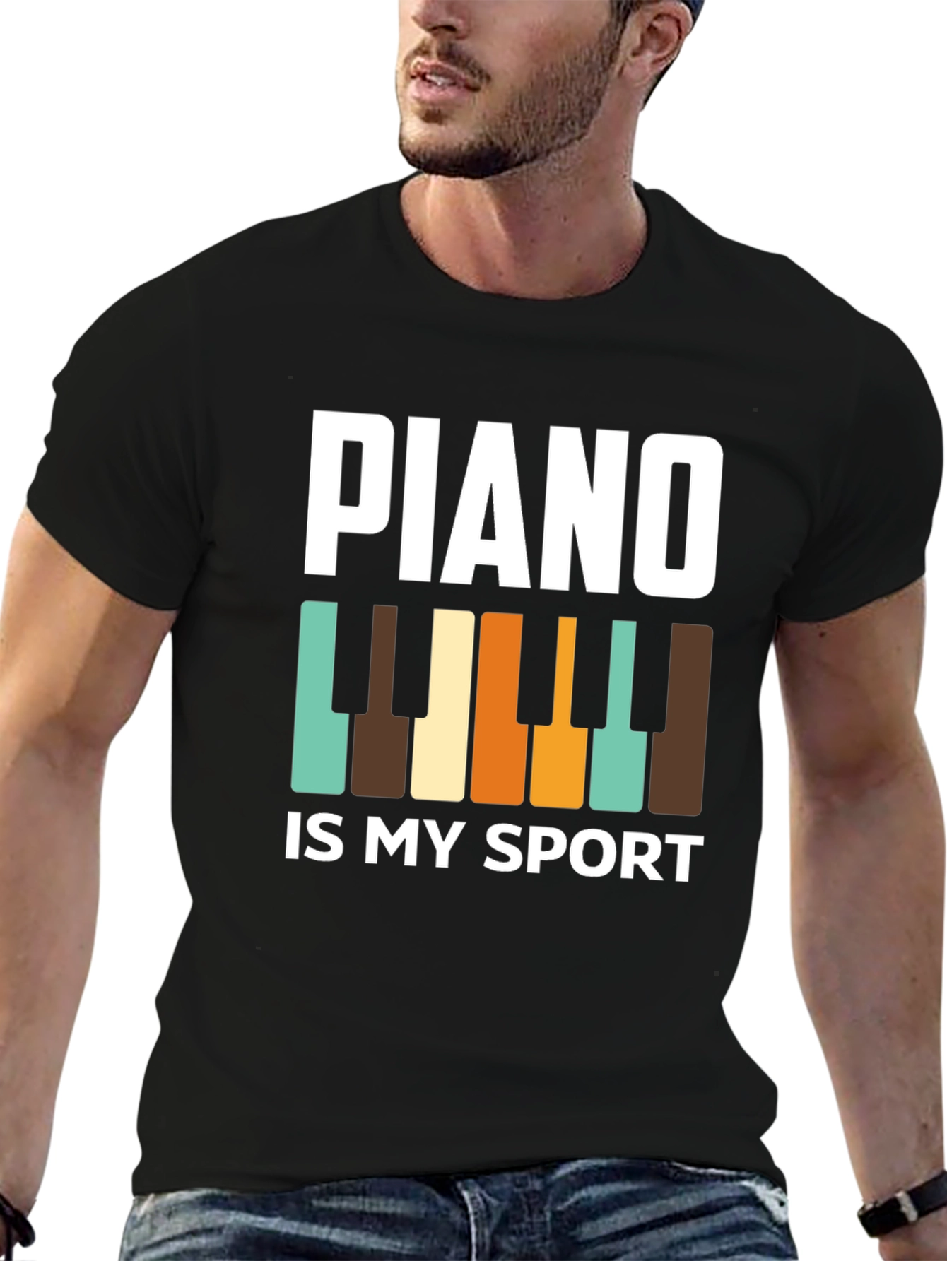 Black Piano Is My Sport - Graphic Tee view 6