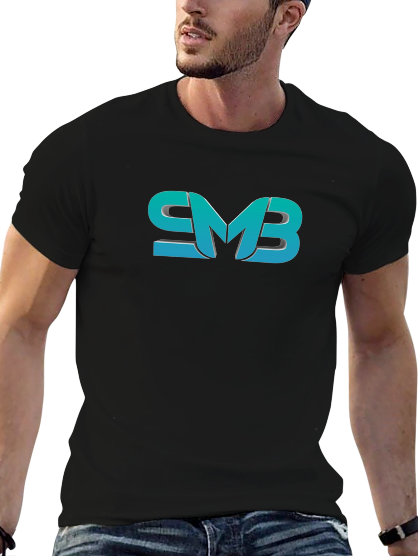 Black Cool SMB T-Shirt - Black Cotton Blend view 6