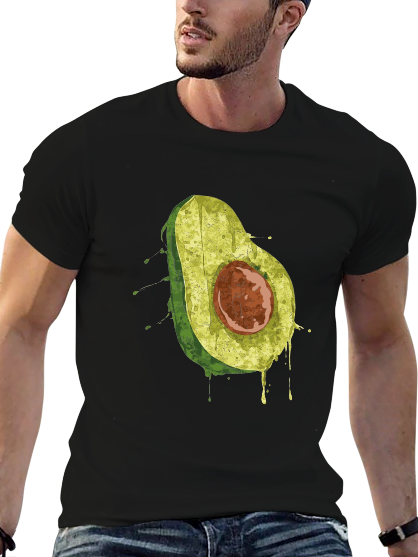 Black Avocado Graphic T-Shirt - Black view 6